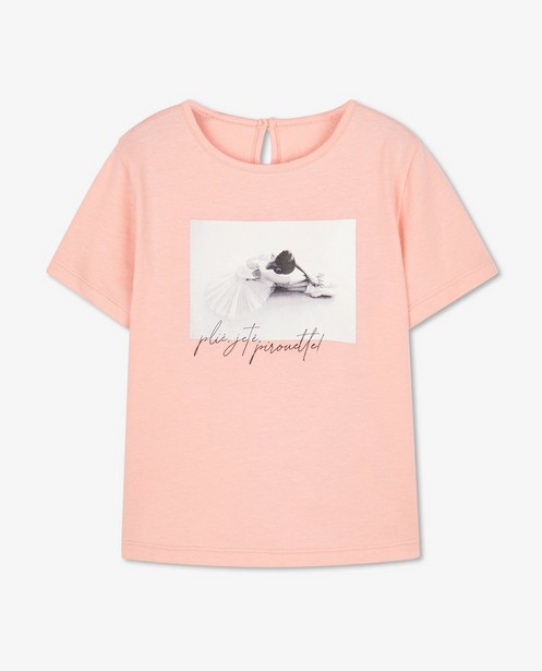 T-shirts - T-shirt rose à imprimé photo