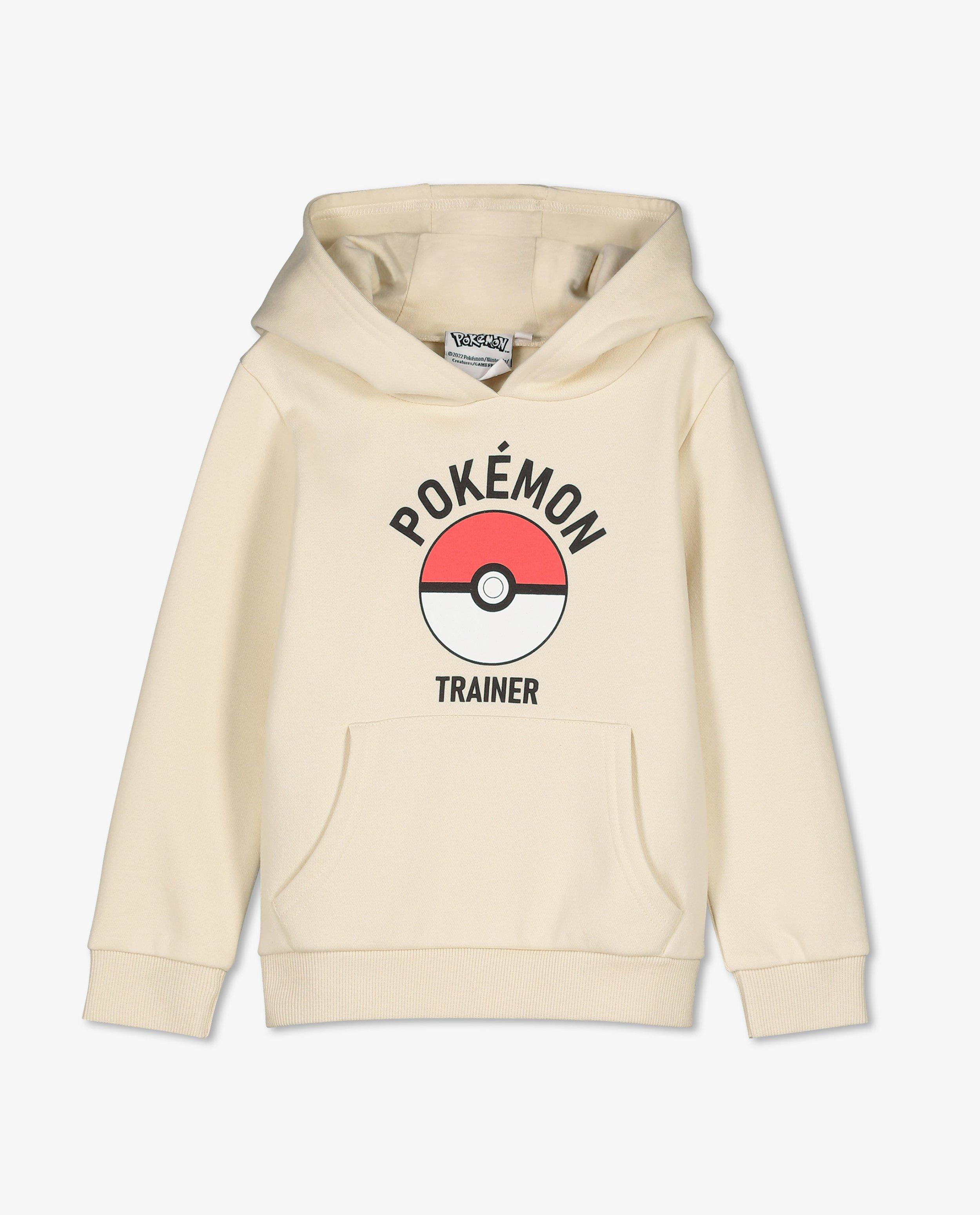 Sweaters - Beige hoodie met pokeball-print