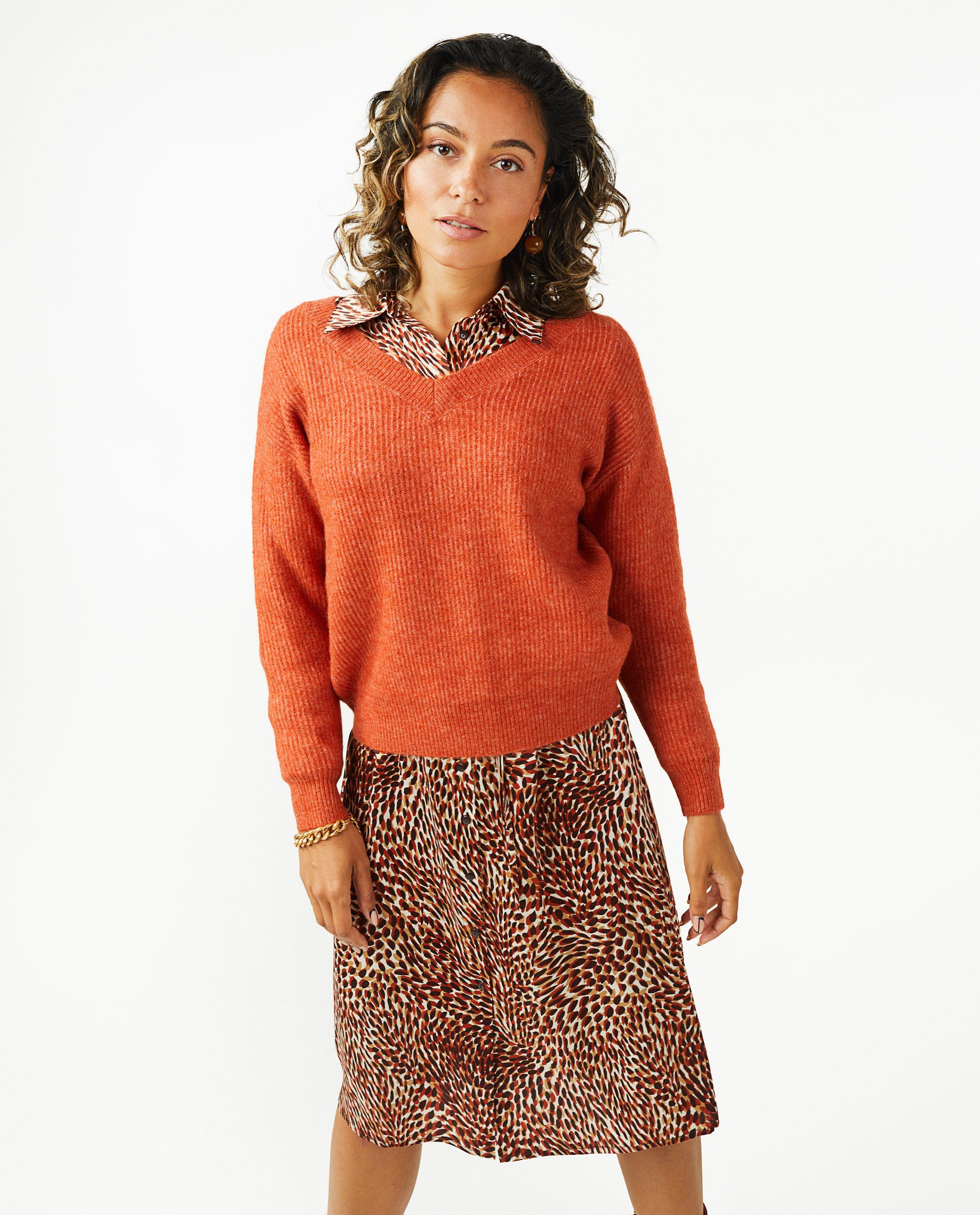 Beige trui met ribpatroon - null - Sora
