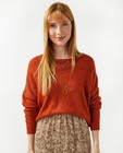 Oranjerode trui met lange mouwen - null - Sora