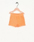 Oranje short met wafelpatroon - null - Cuddles and Smiles