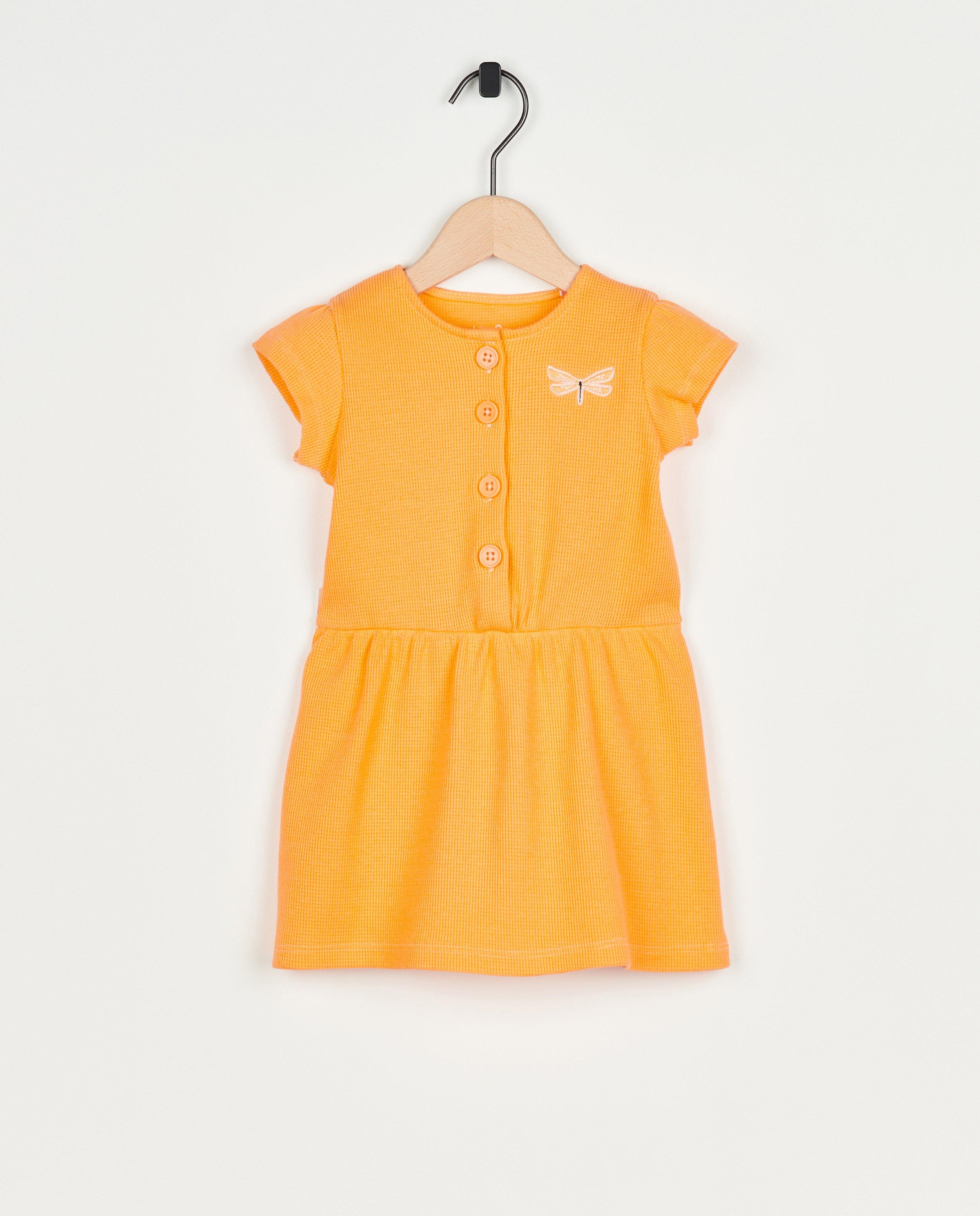 Roze jurk met wafelstructuur - null - Cuddles and Smiles