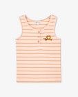T-shirts - Top orange pâle à rayures