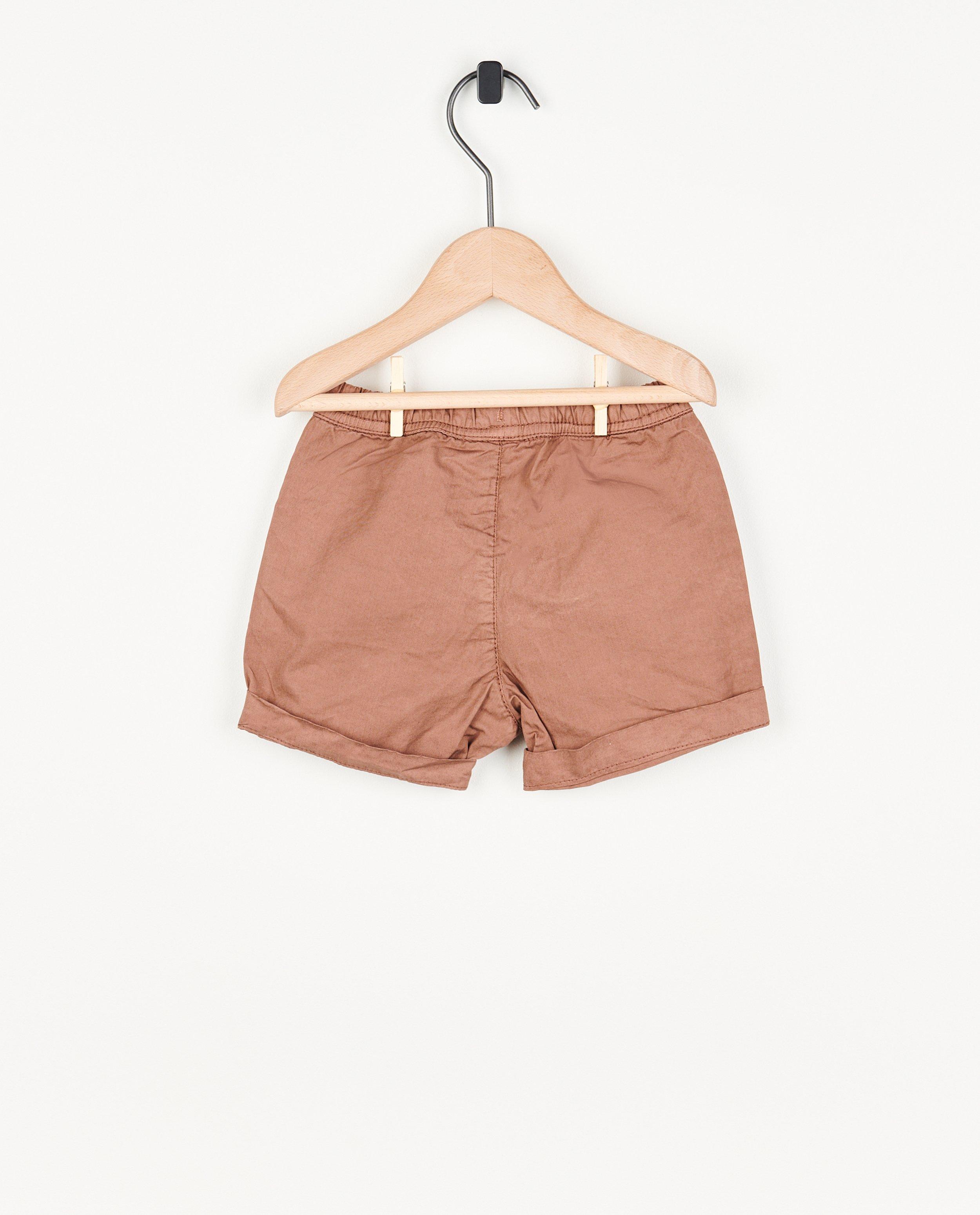 Shorten - Bruine short van biokatoen