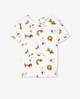 T-shirts - Wit T-shirt met hondenprint