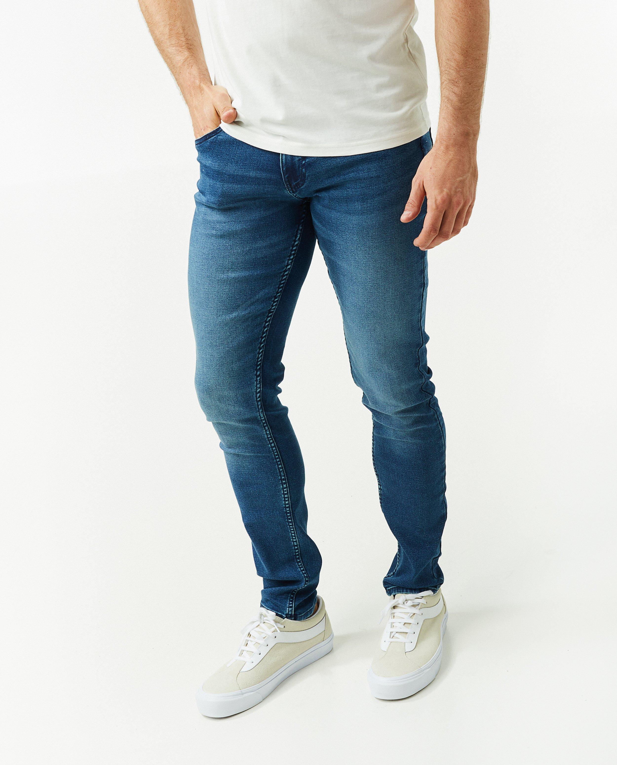 Jeans - Grijze sweat denim, skinny fit