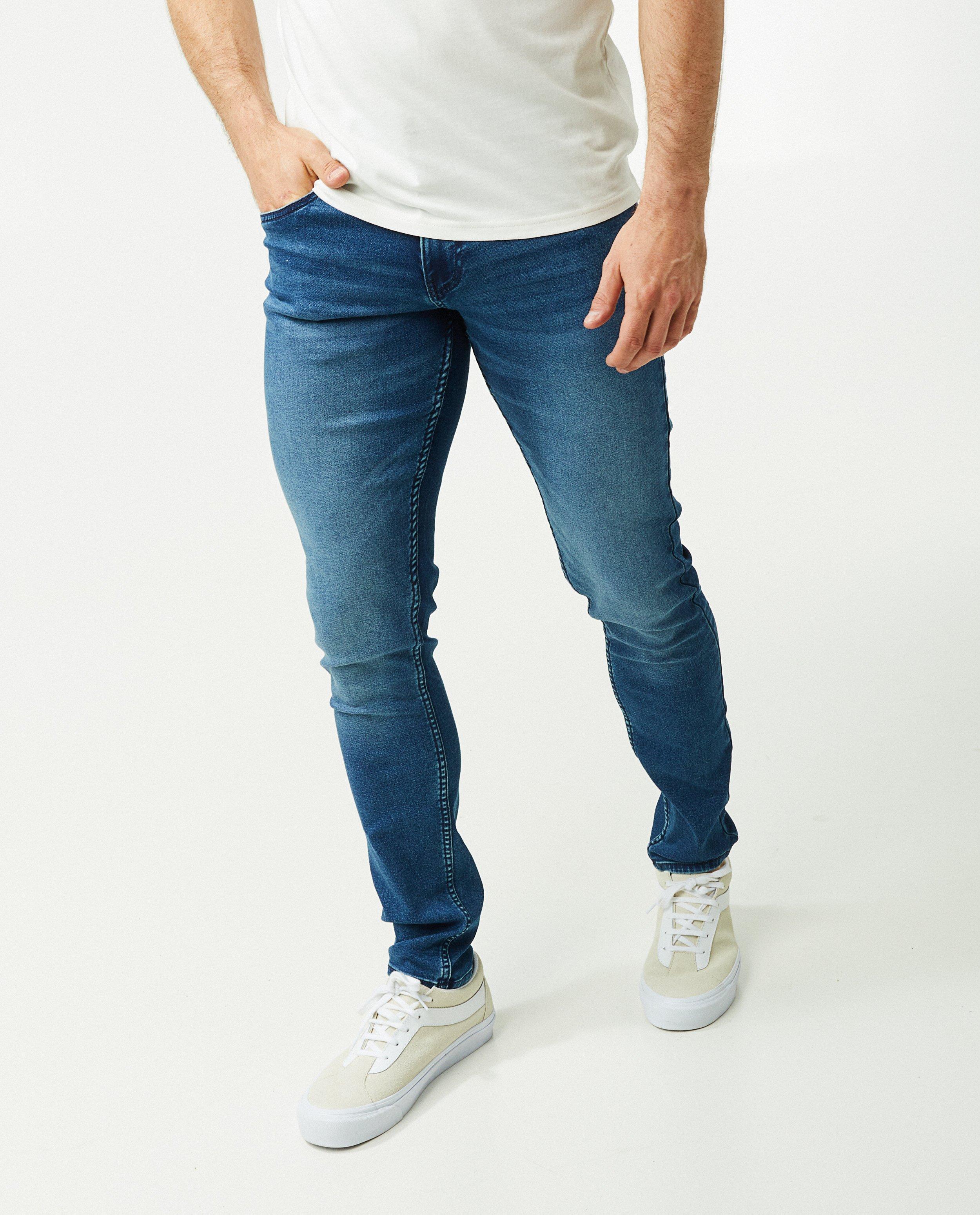 Jeans - Grijze sweat denim, skinny fit