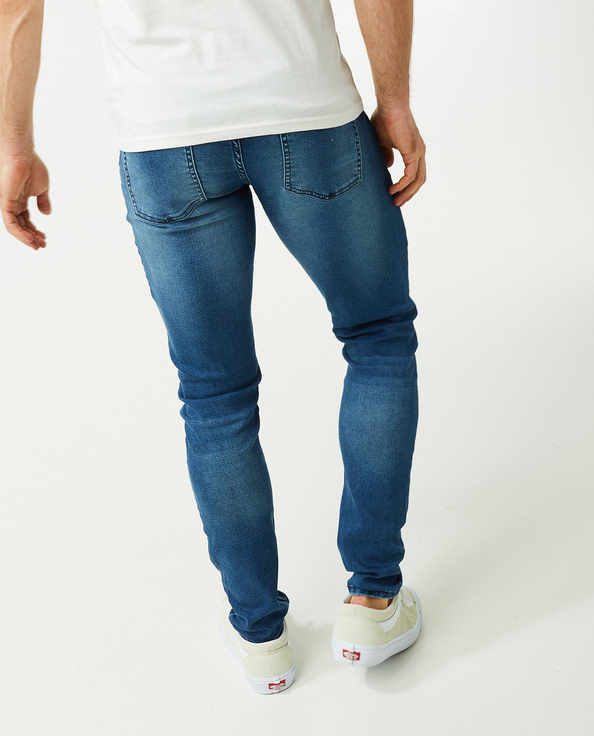 Jeans - Grijze sweat denim, skinny fit