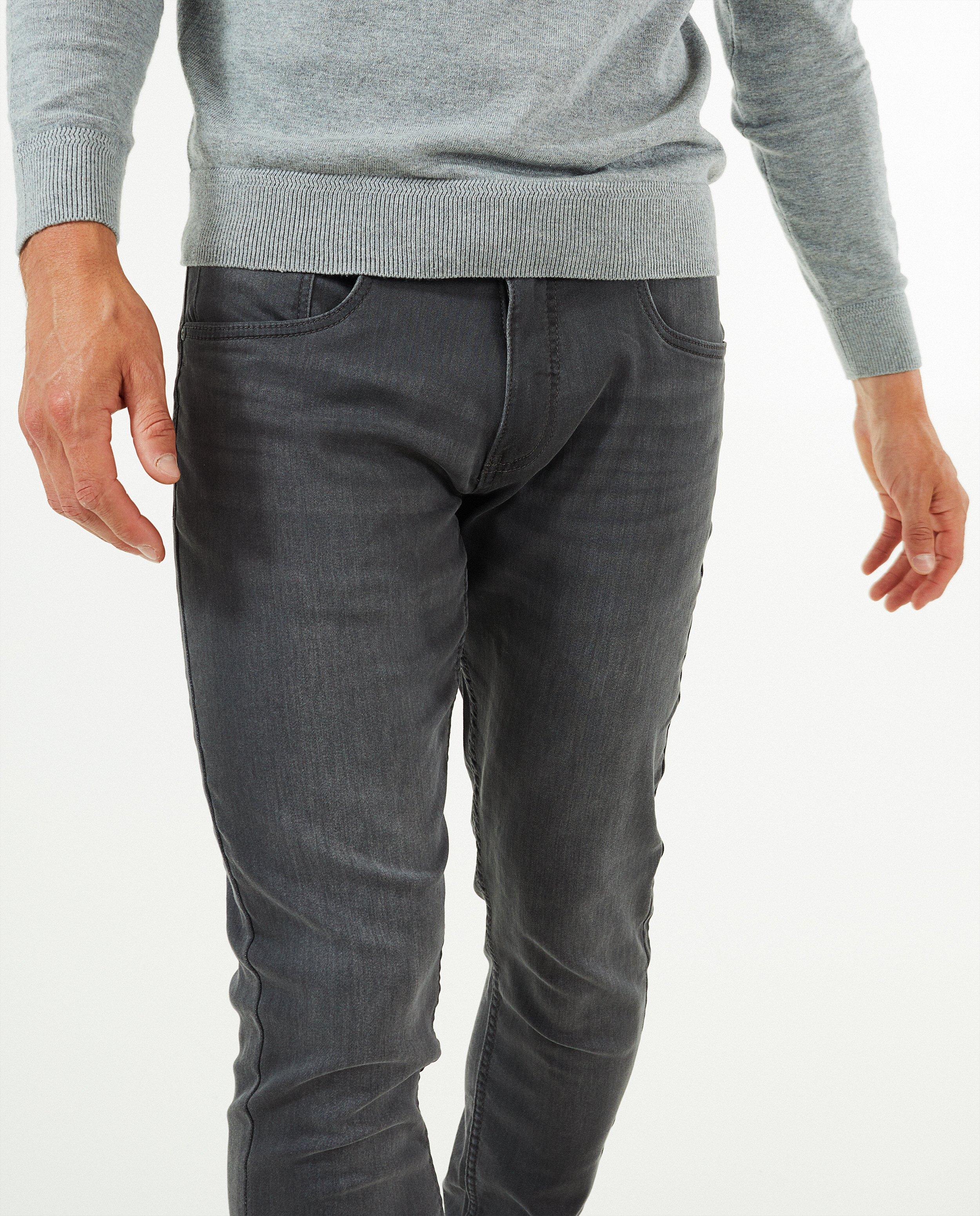 Jeans - Grijze sweat denim, skinny fit