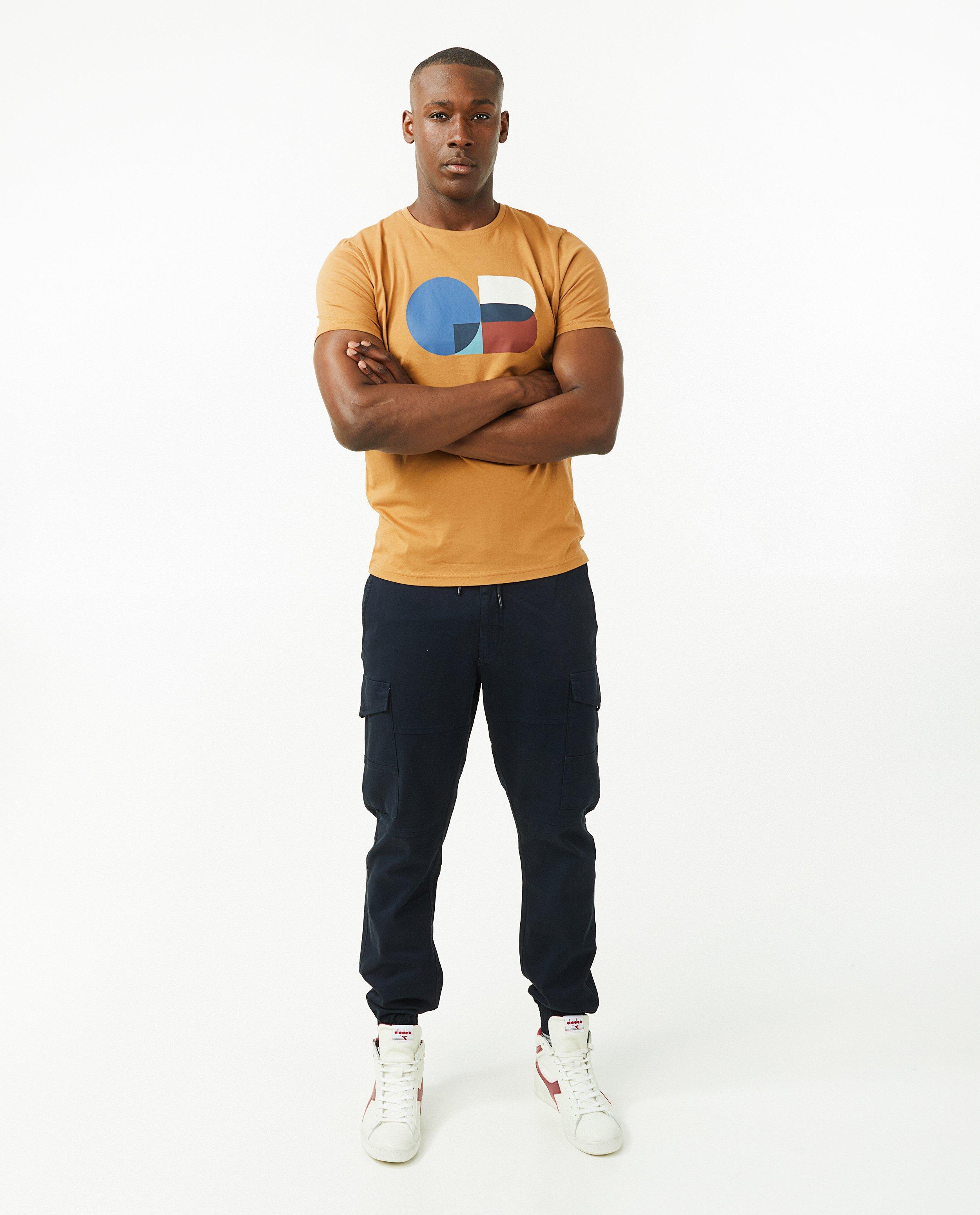 Pantalons - Pantalon cargo bleu foncé en coton bio