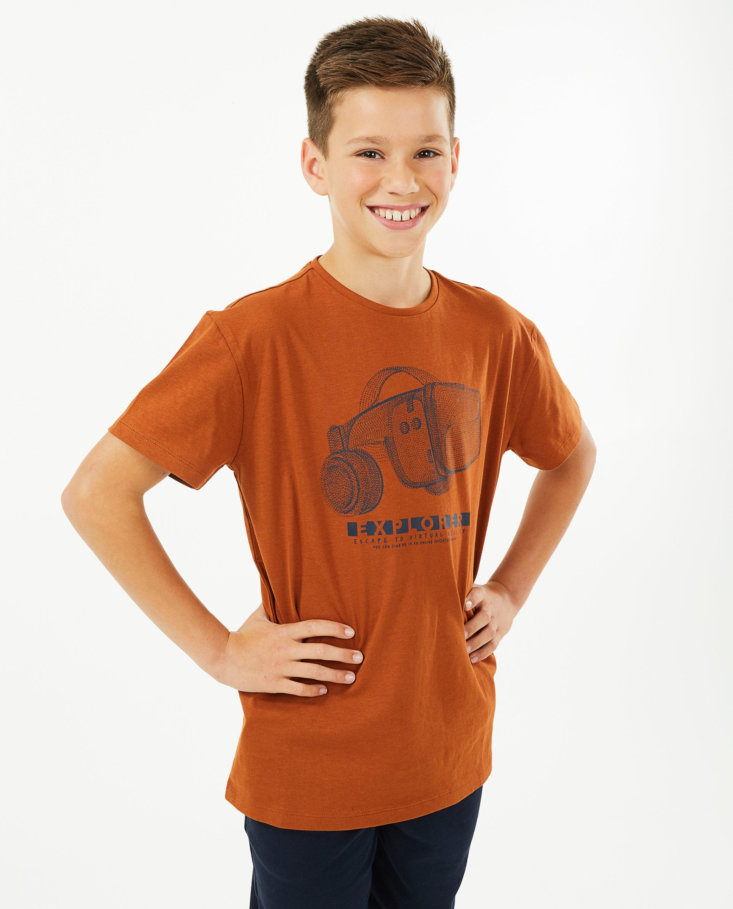 T-shirts - Lichtgrijs T-shirt met print