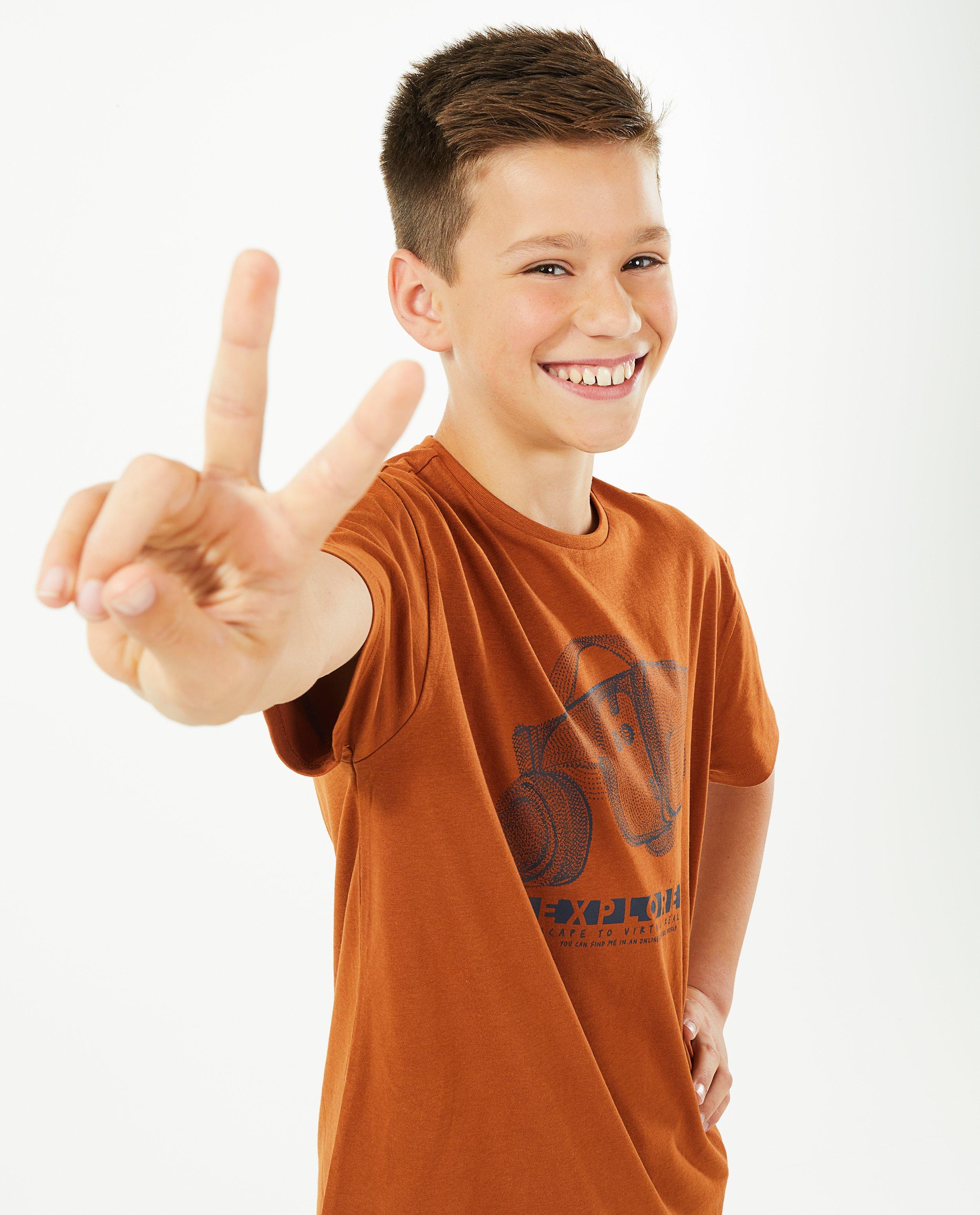 T-shirts - Lichtgrijs T-shirt met print