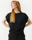 T-shirts - Zwart T-shirt met metaaldraad