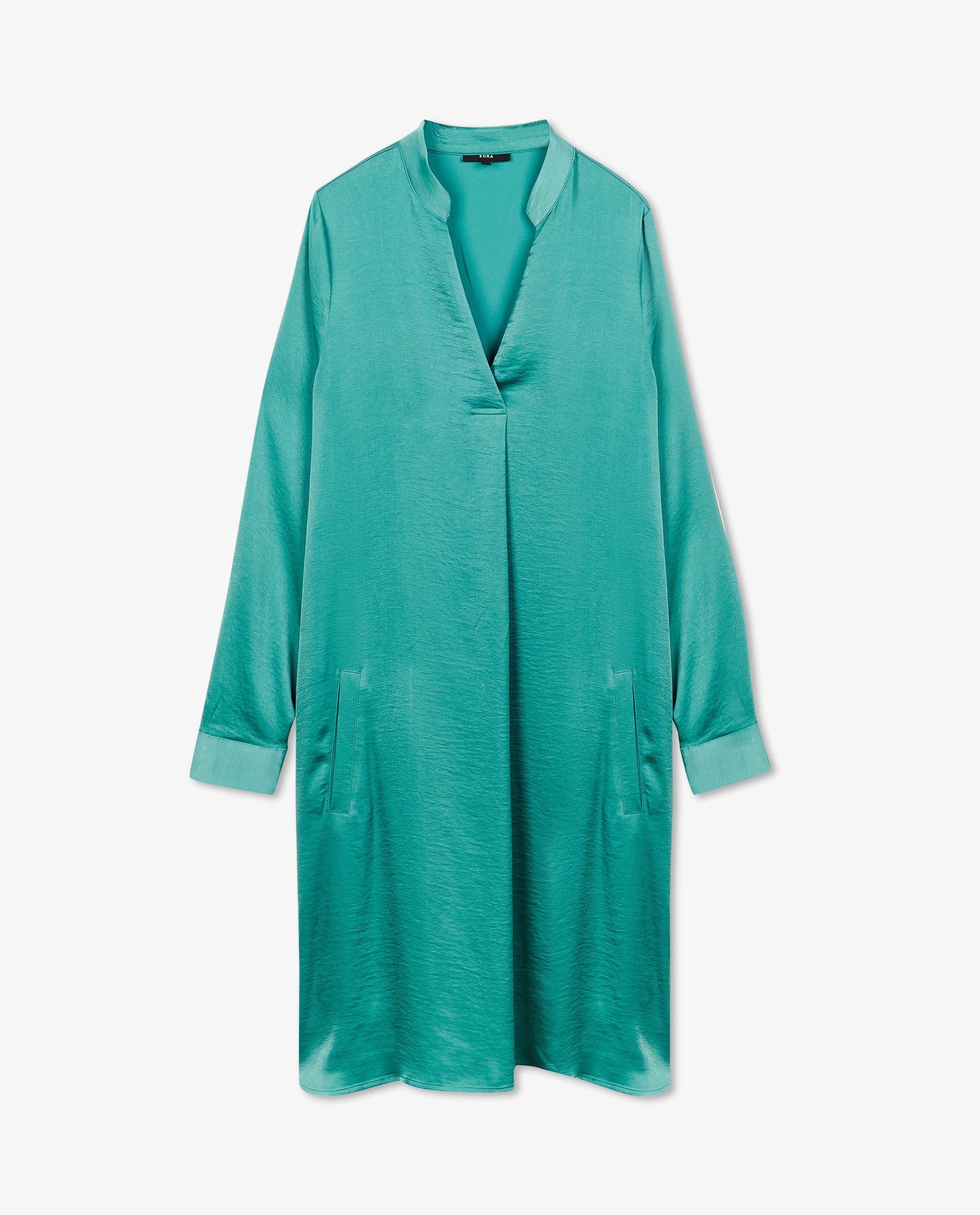 Turkoois satijnen jurk - Product Detail - blauw - afbeelding nummer 5