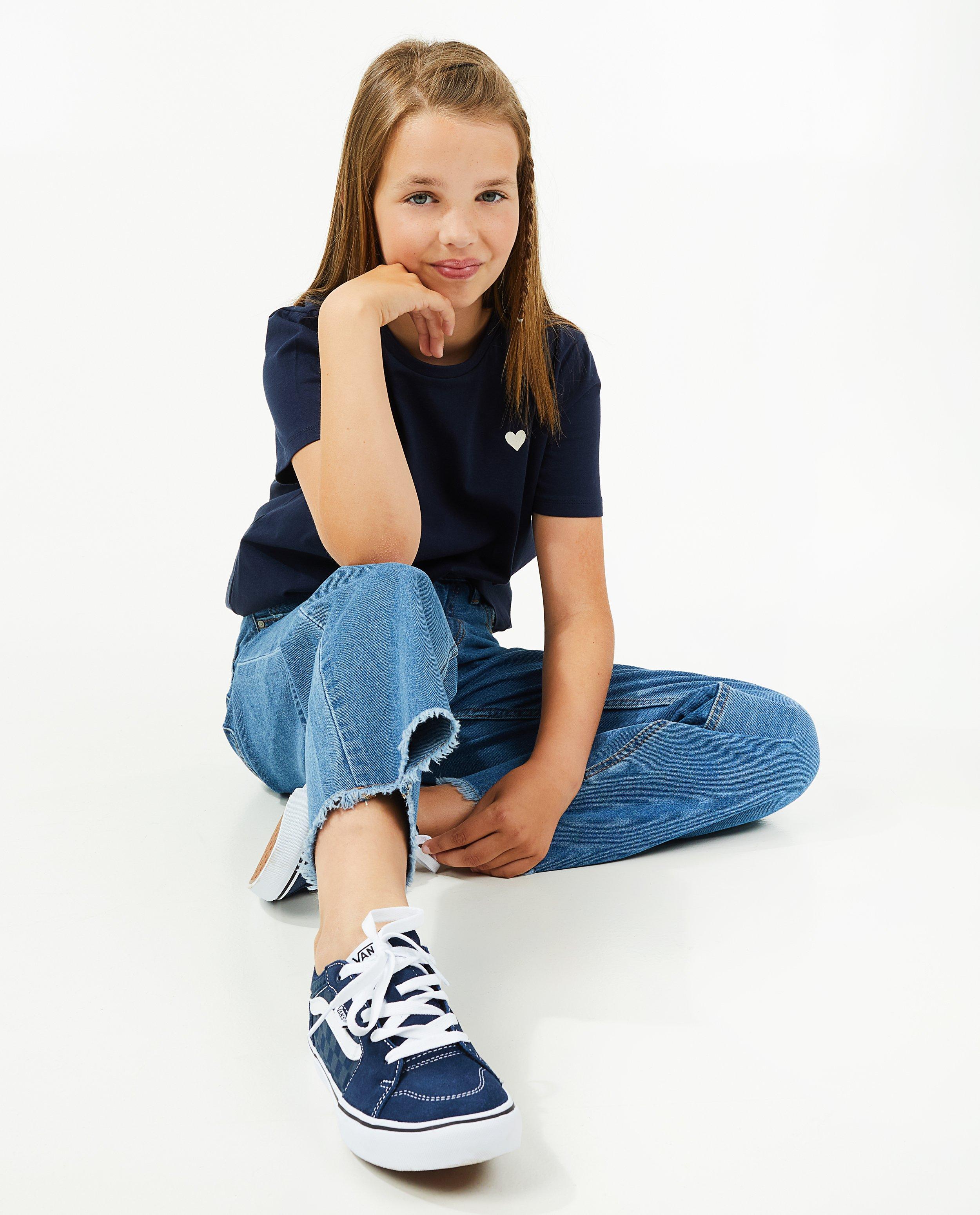 Blauwgroen T-shirt met glitterprint - Product Detail - donkerblauw - afbeelding nummer 2