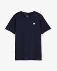 T-shirts - Blauwgroen T-shirt met glitterprint
