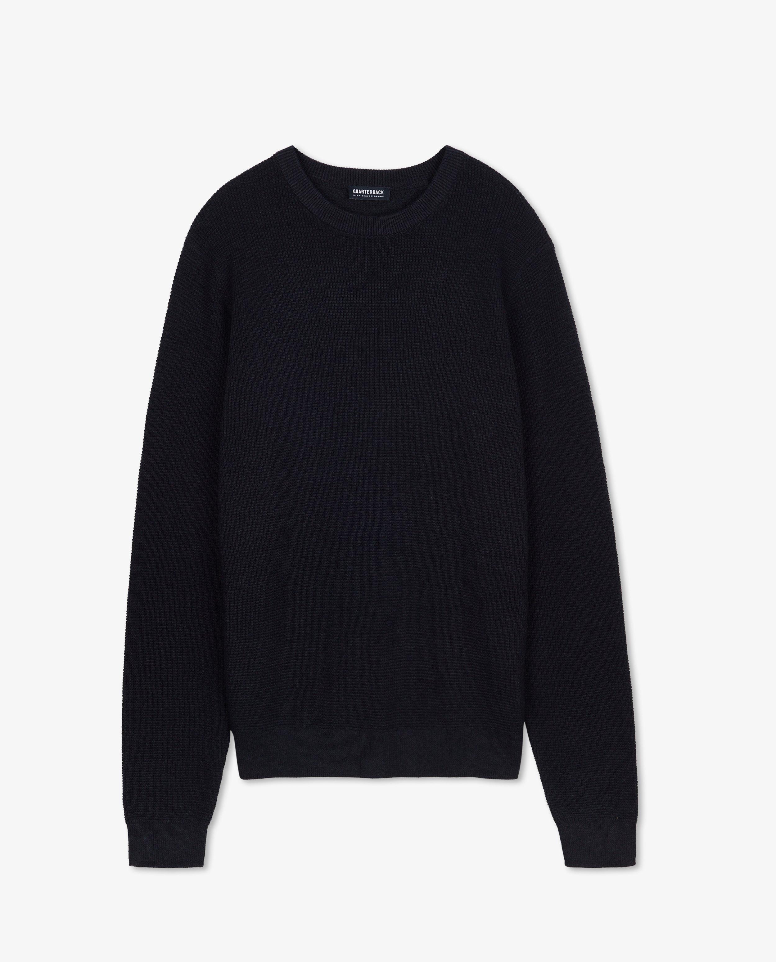 Blauwe trui met ribpatroon - null - Quarterback