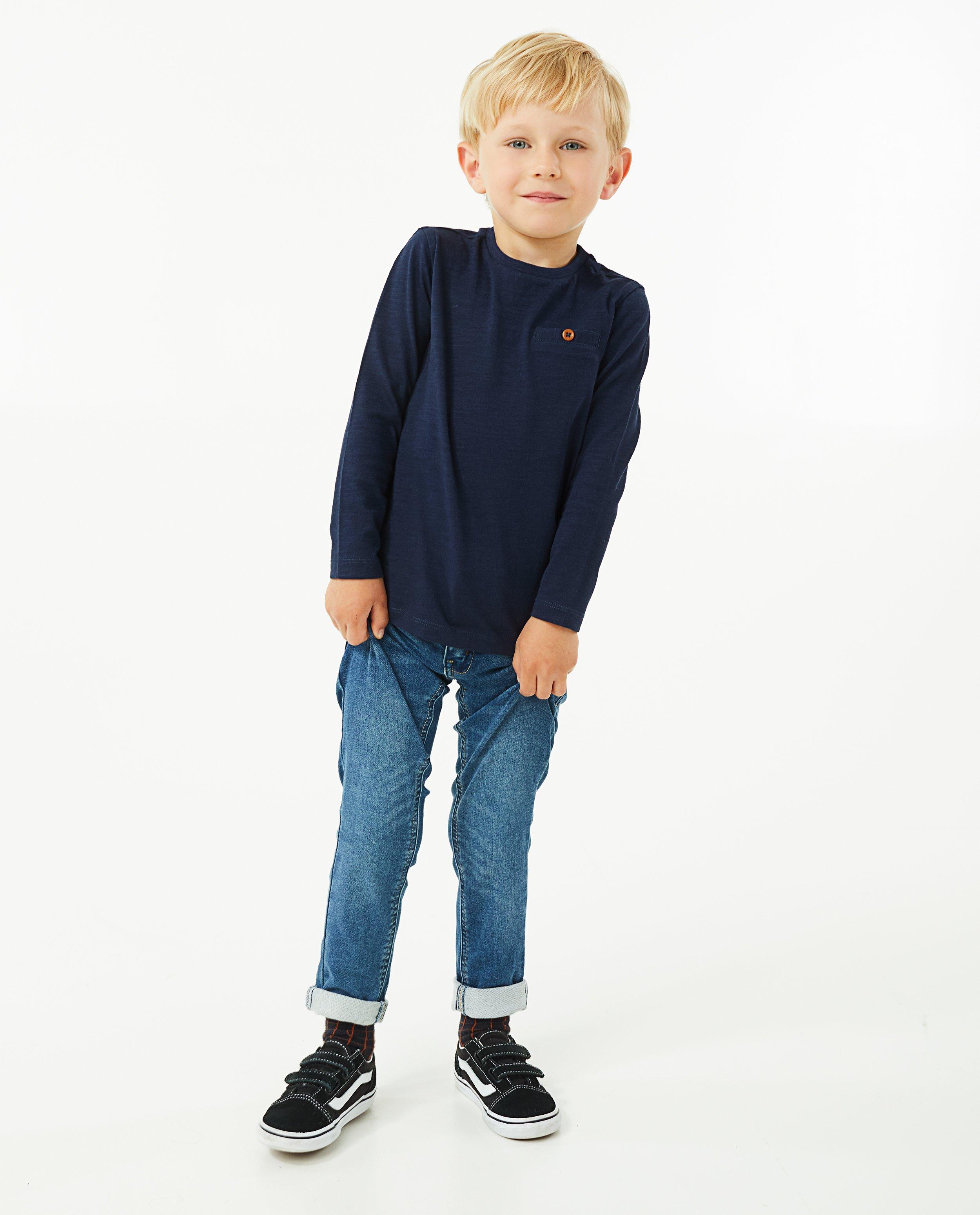 Groene longsleeve van biokatoen - null - Fish & Chips