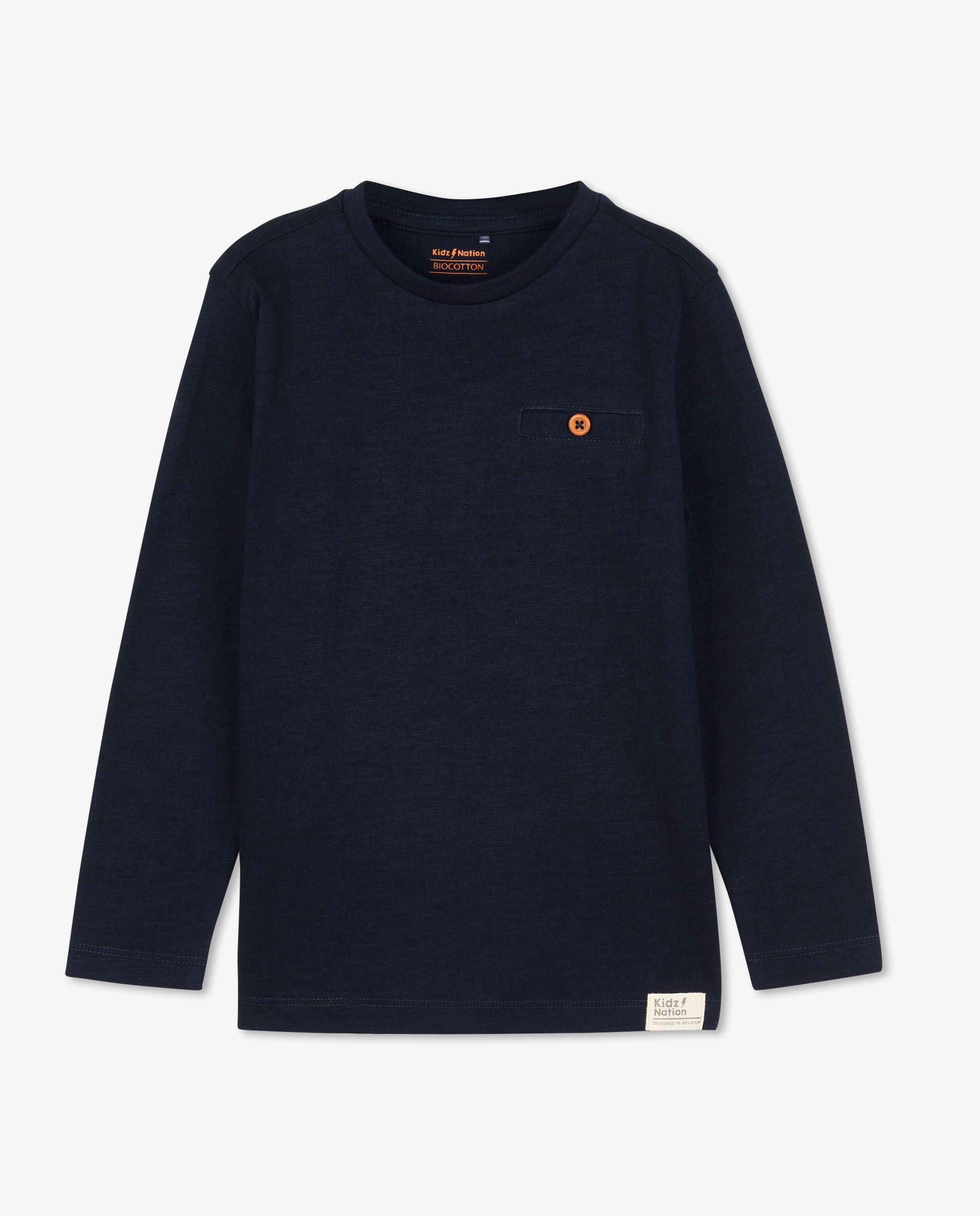 T-shirts - Rode longsleeve van biokatoen