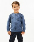Sweaters - Blauwe sweater met dierenprint