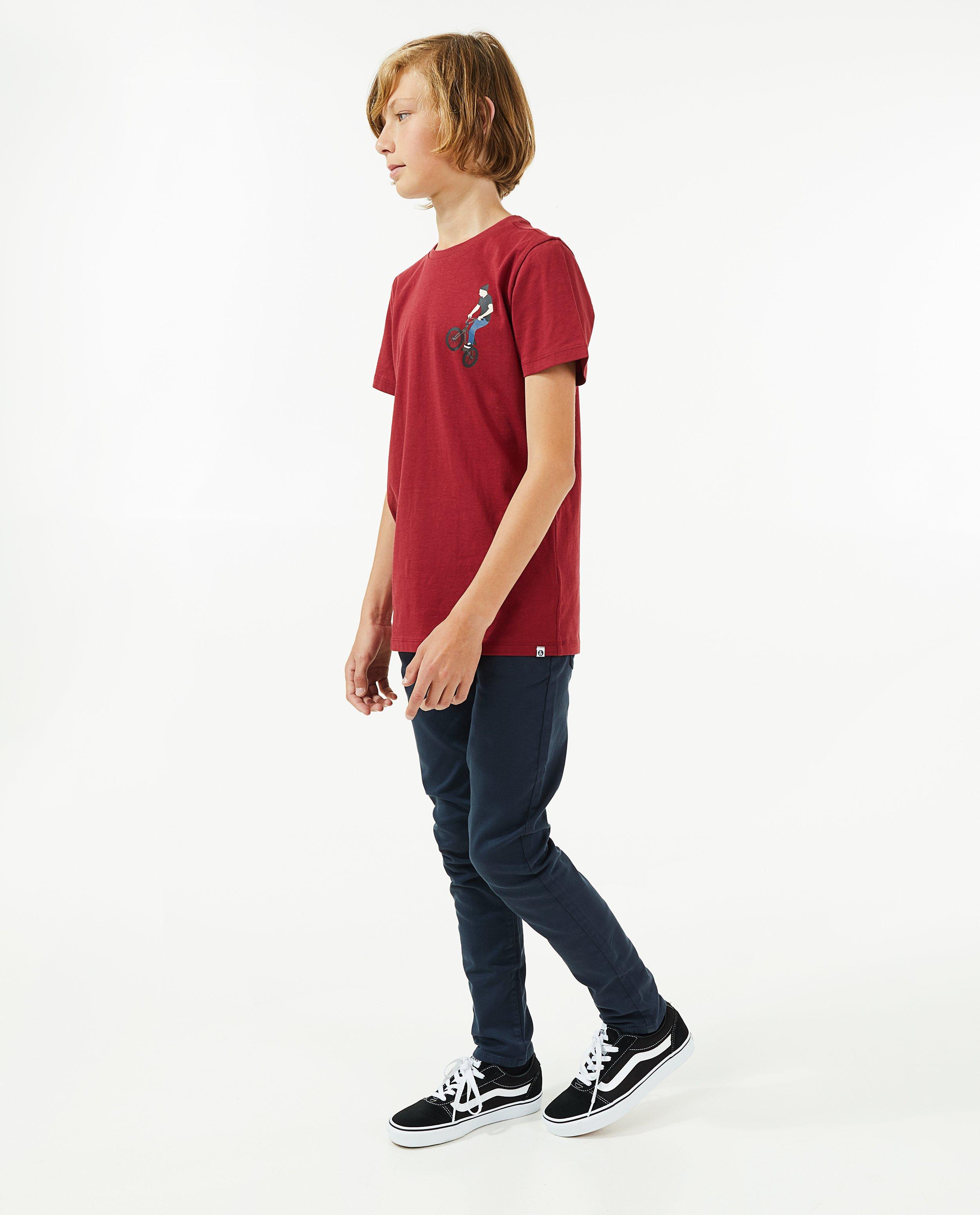 Blauwe broek met slim fit, 7-14 jaar - null - Fish & Chips