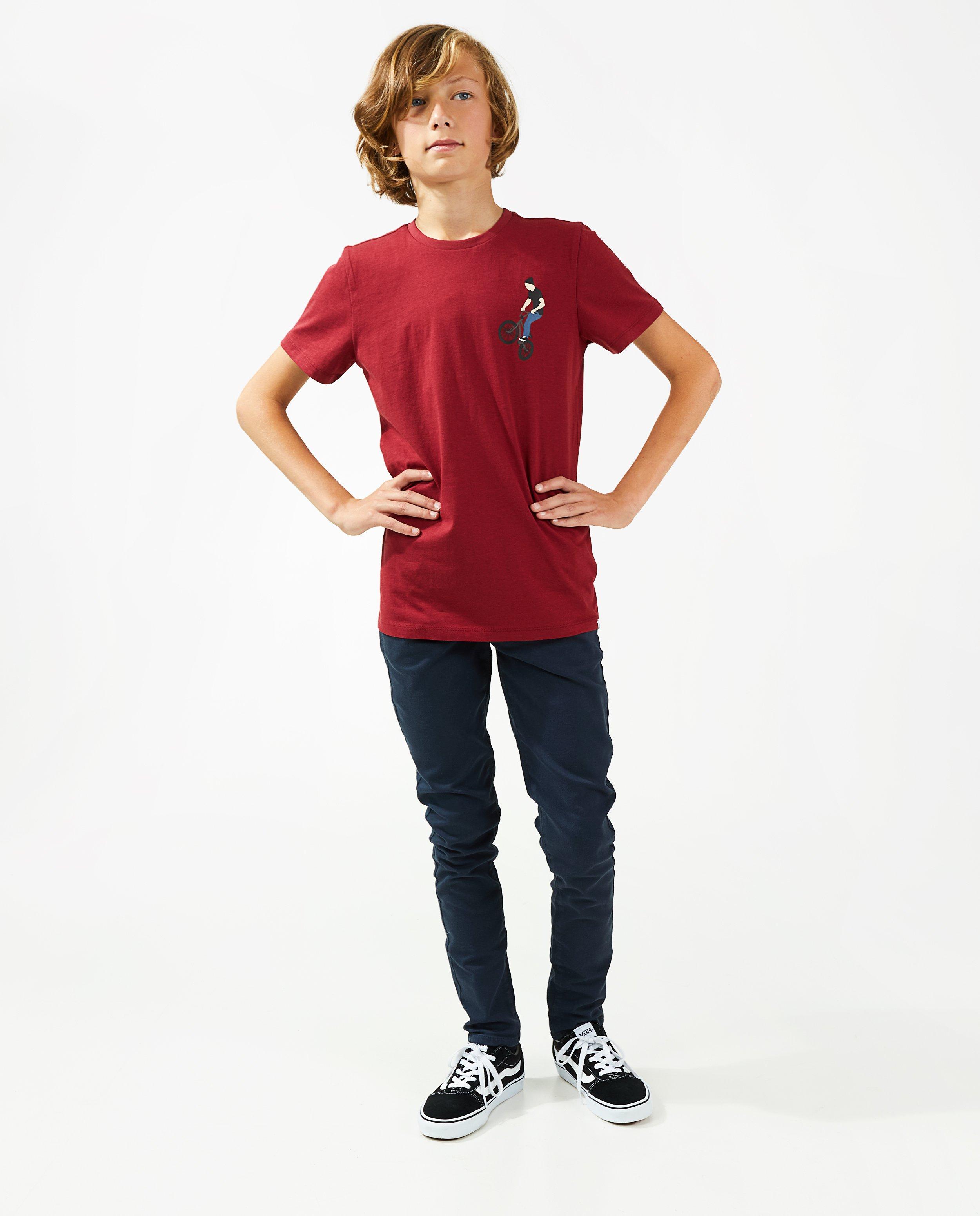 Broeken - Groene broek met slim fit, 7-14 jaar