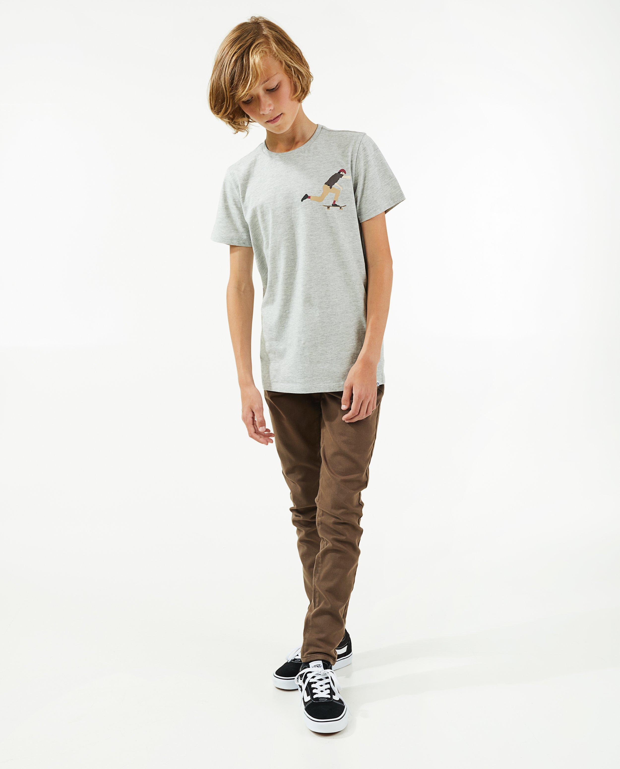 Blauwe broek met slim fit, 7-14 jaar - null - Fish & Chips