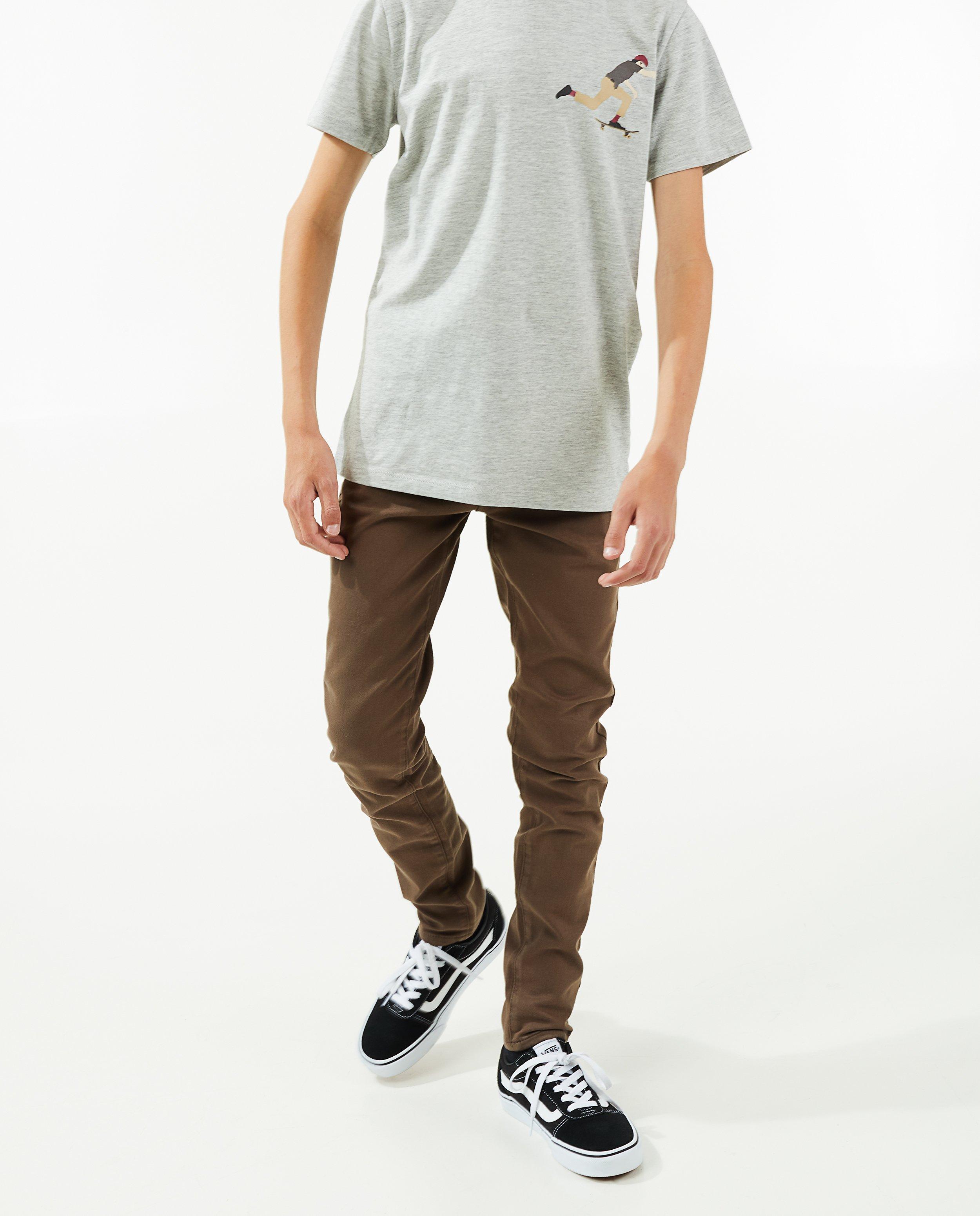 Broeken - Groene broek met slim fit, 7-14 jaar