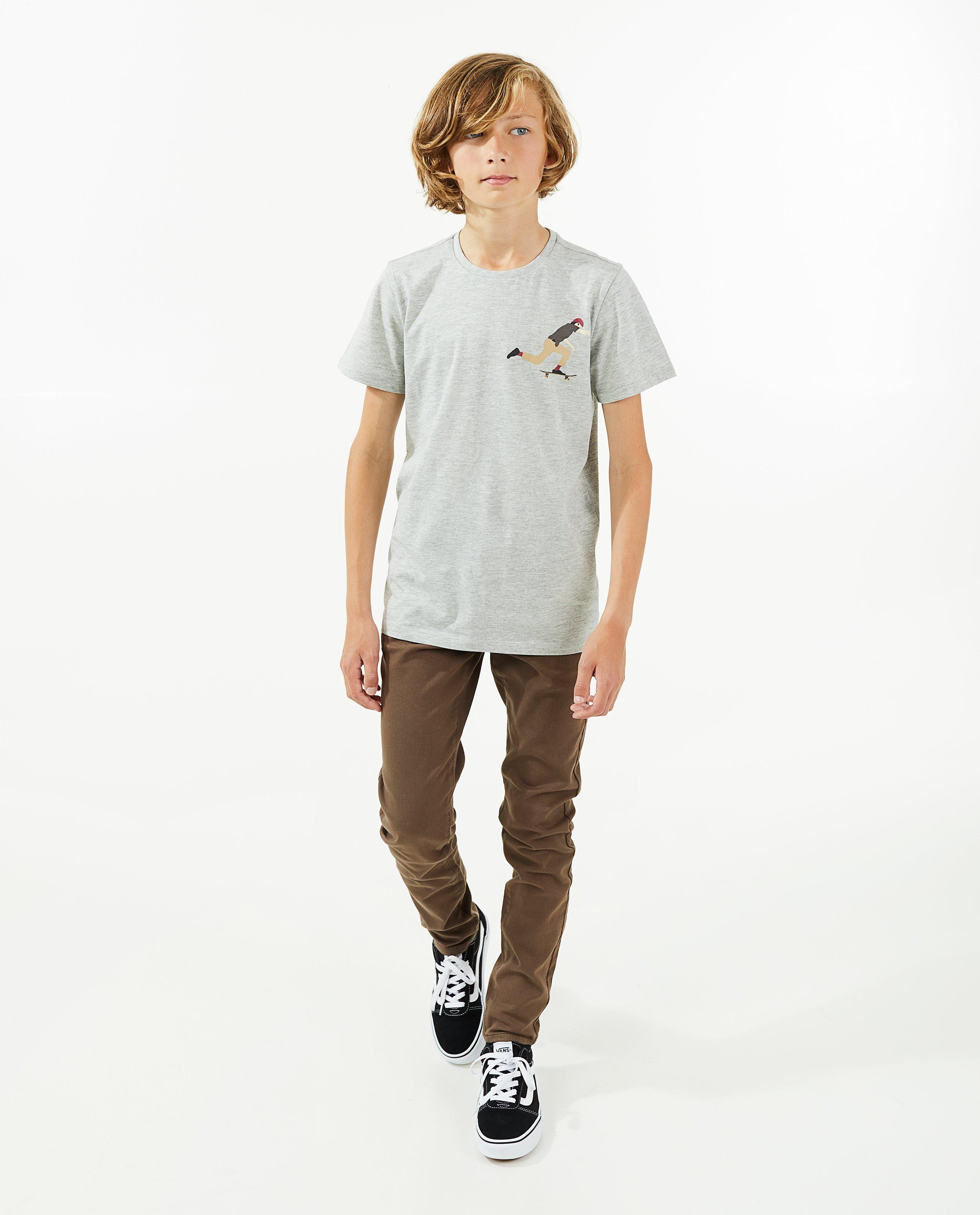 Broeken - Groene broek met slim fit, 7-14 jaar