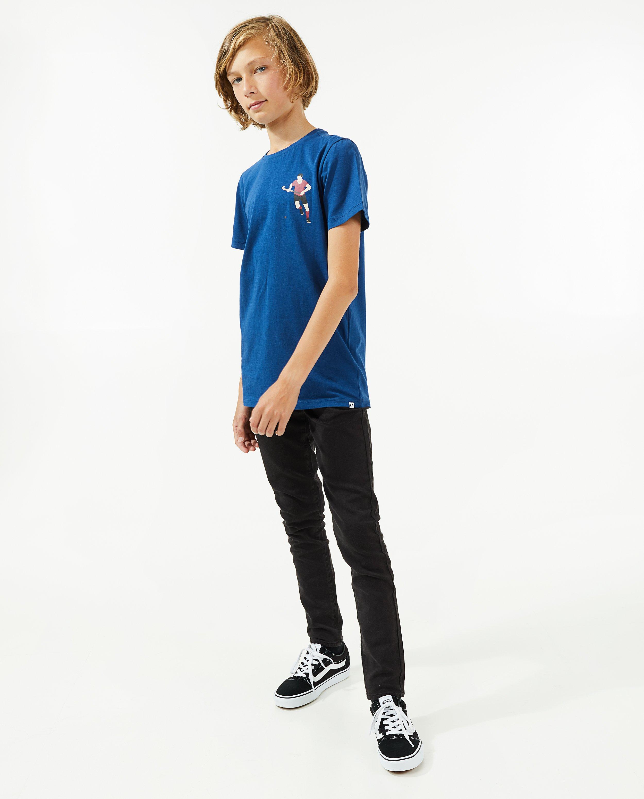 Blauwe broek met slim fit, 7-14 jaar - null - Fish & Chips