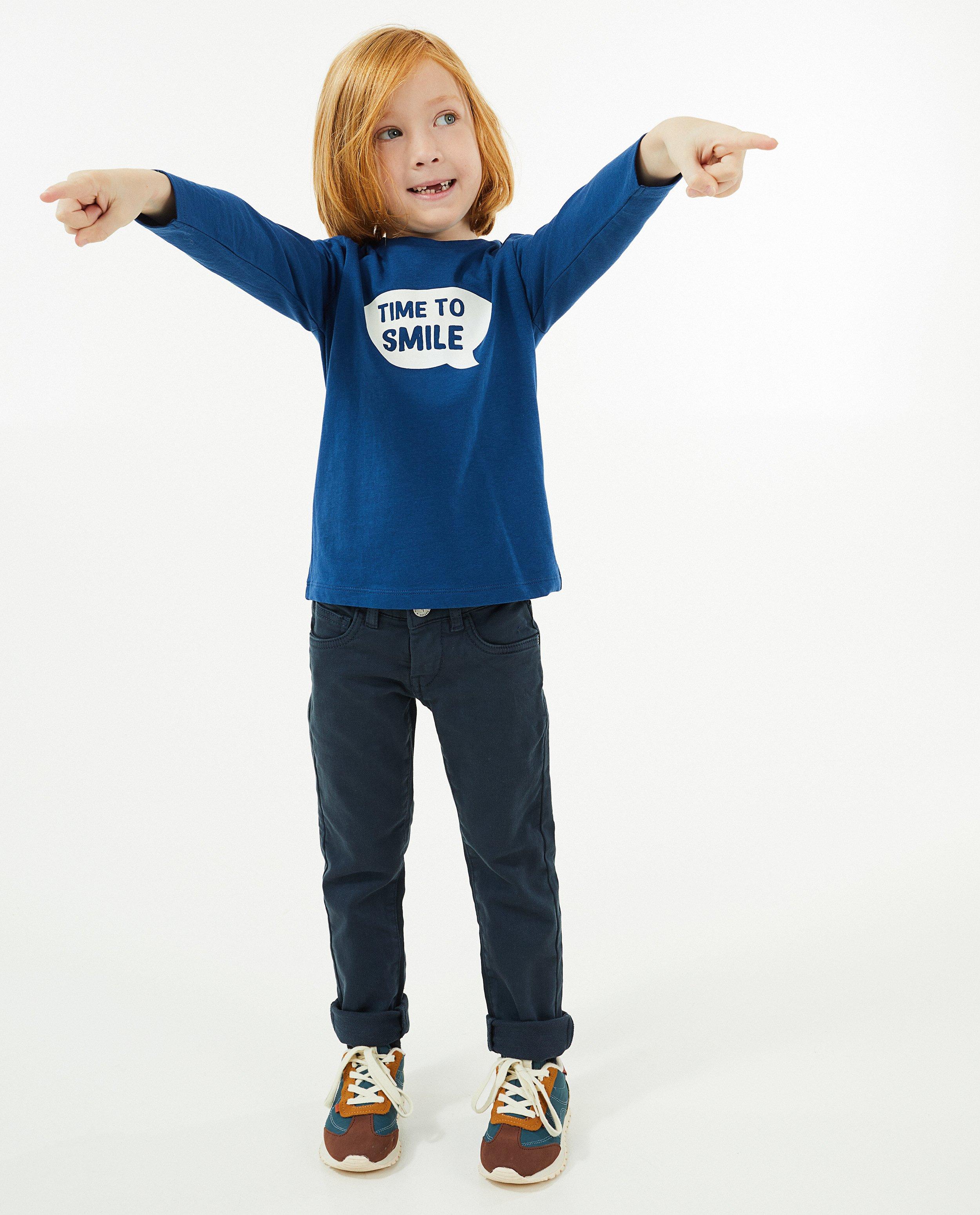 Broek van organic sweat denim, 2-7 jaar - null - Kidz Nation