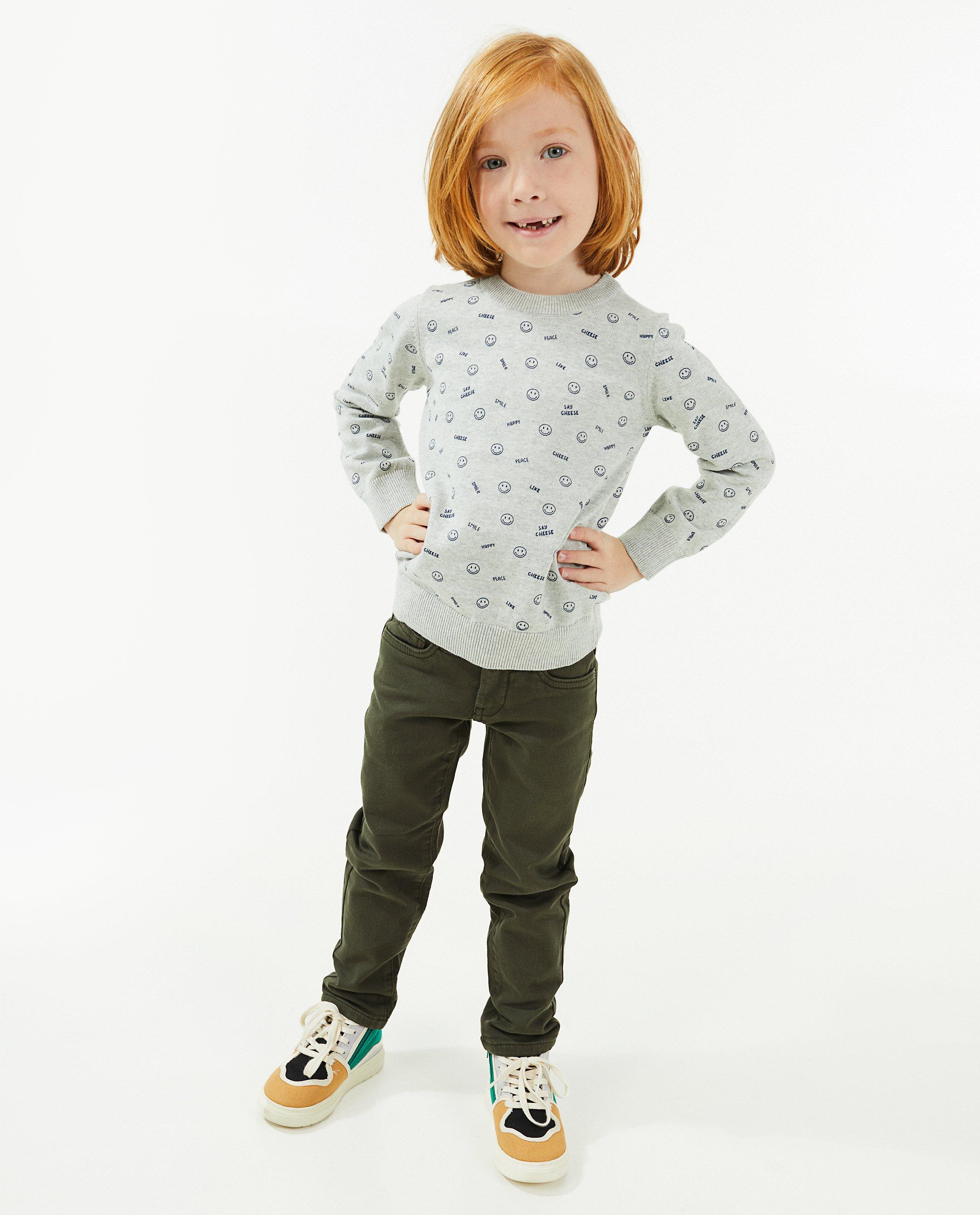 Broek van organic sweat denim, 2-7 jaar - null - Kidz Nation