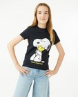 T-shirts - Zwart T-shirt met Snoopy-print