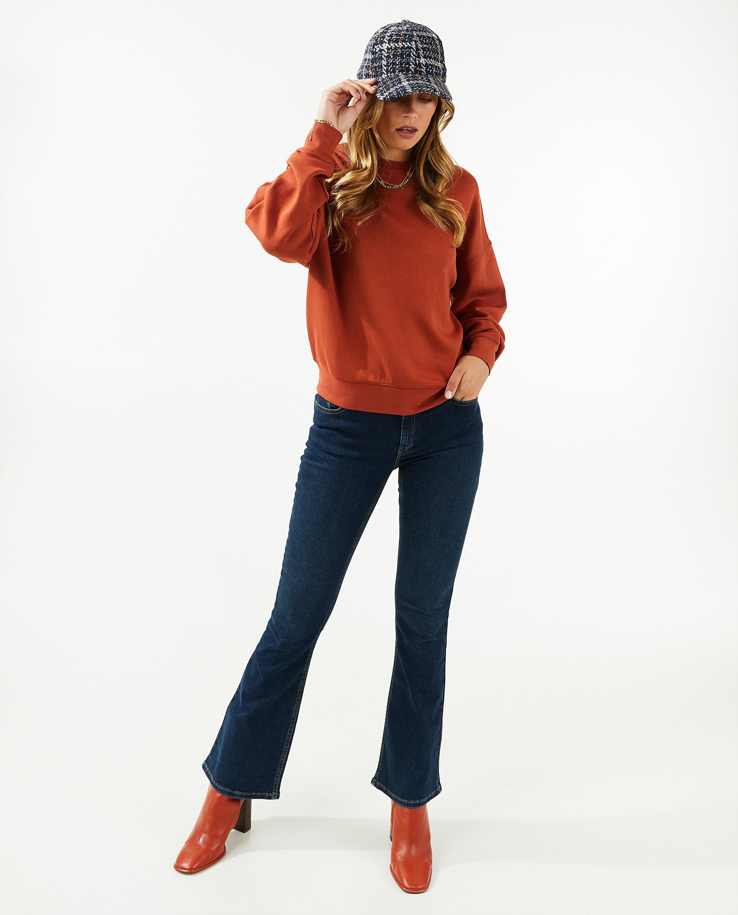 Oranjebruine sweater - null - Sora