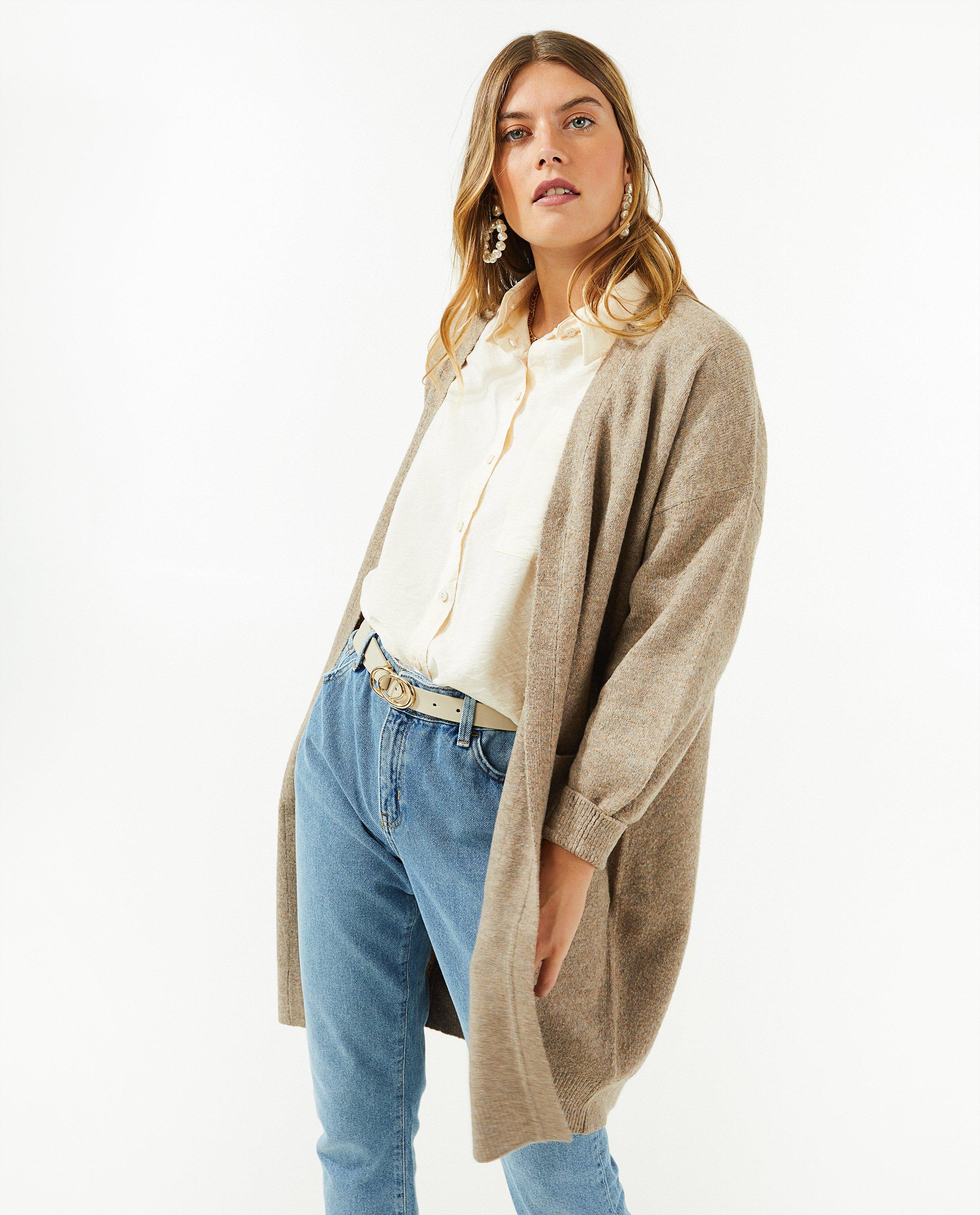 Cardigans - Long cardigan brun clair