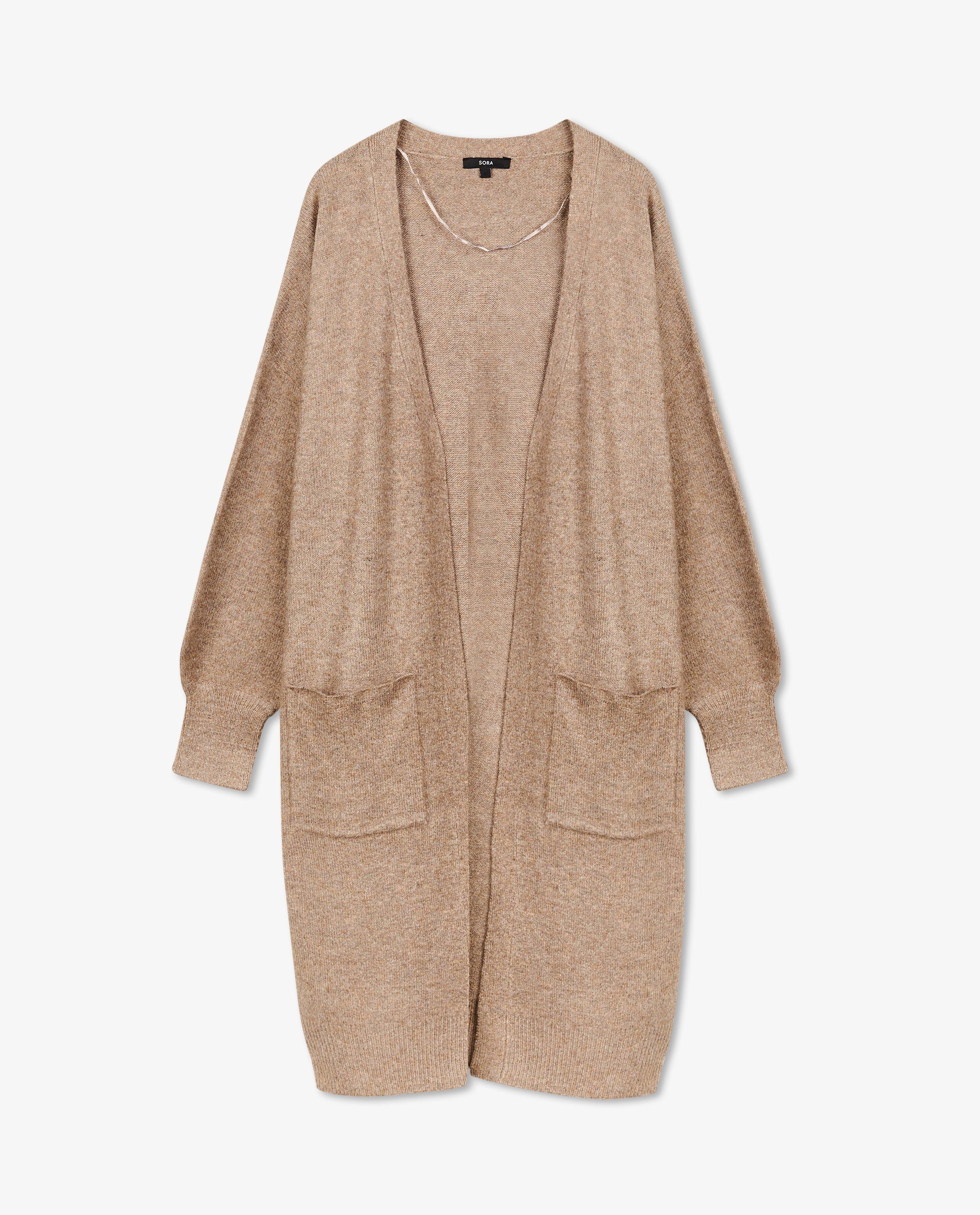 Cardigans - Long cardigan brun clair