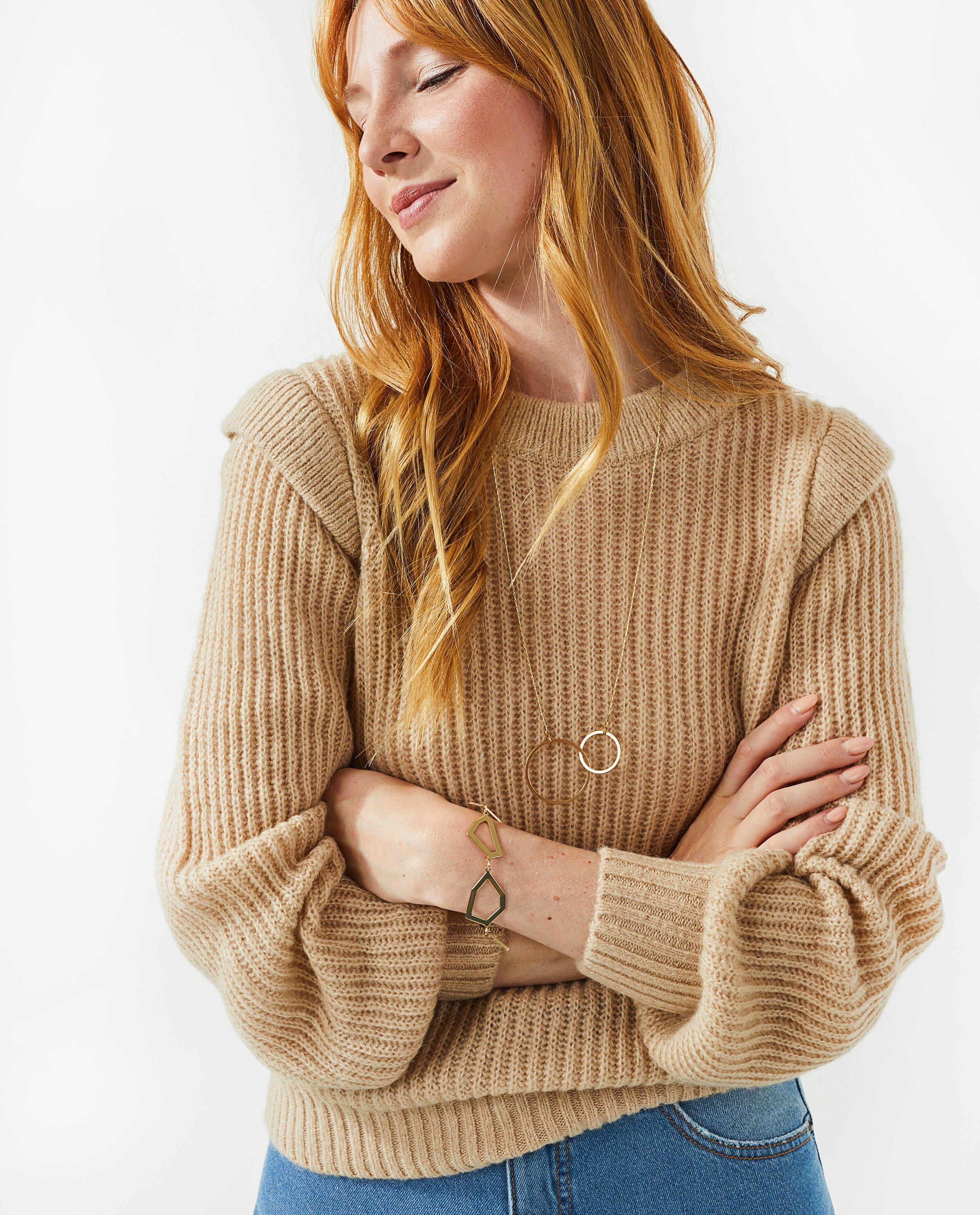 Pull tricoté à volants - null - Sora