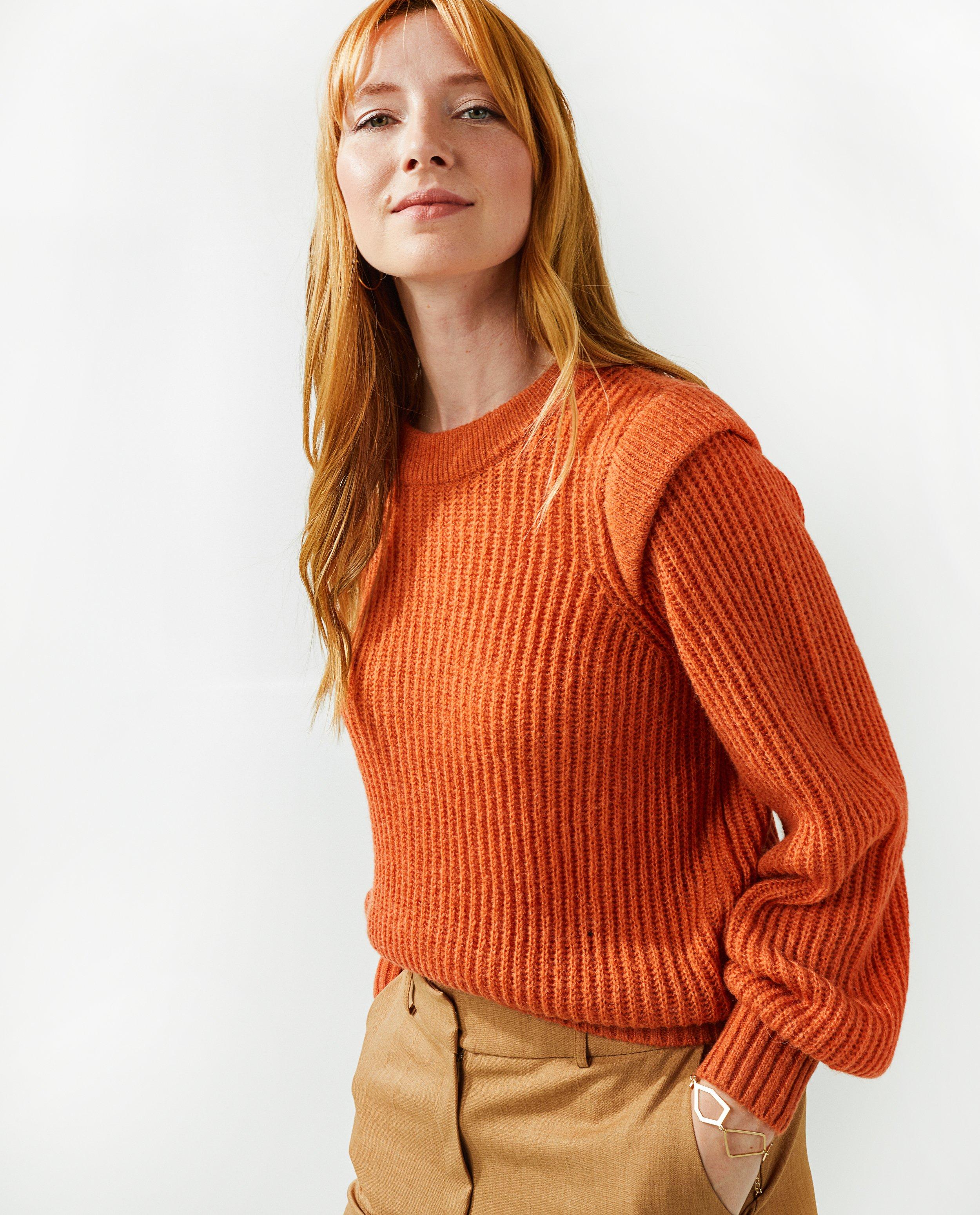 Pull tricoté à volants - null - Sora