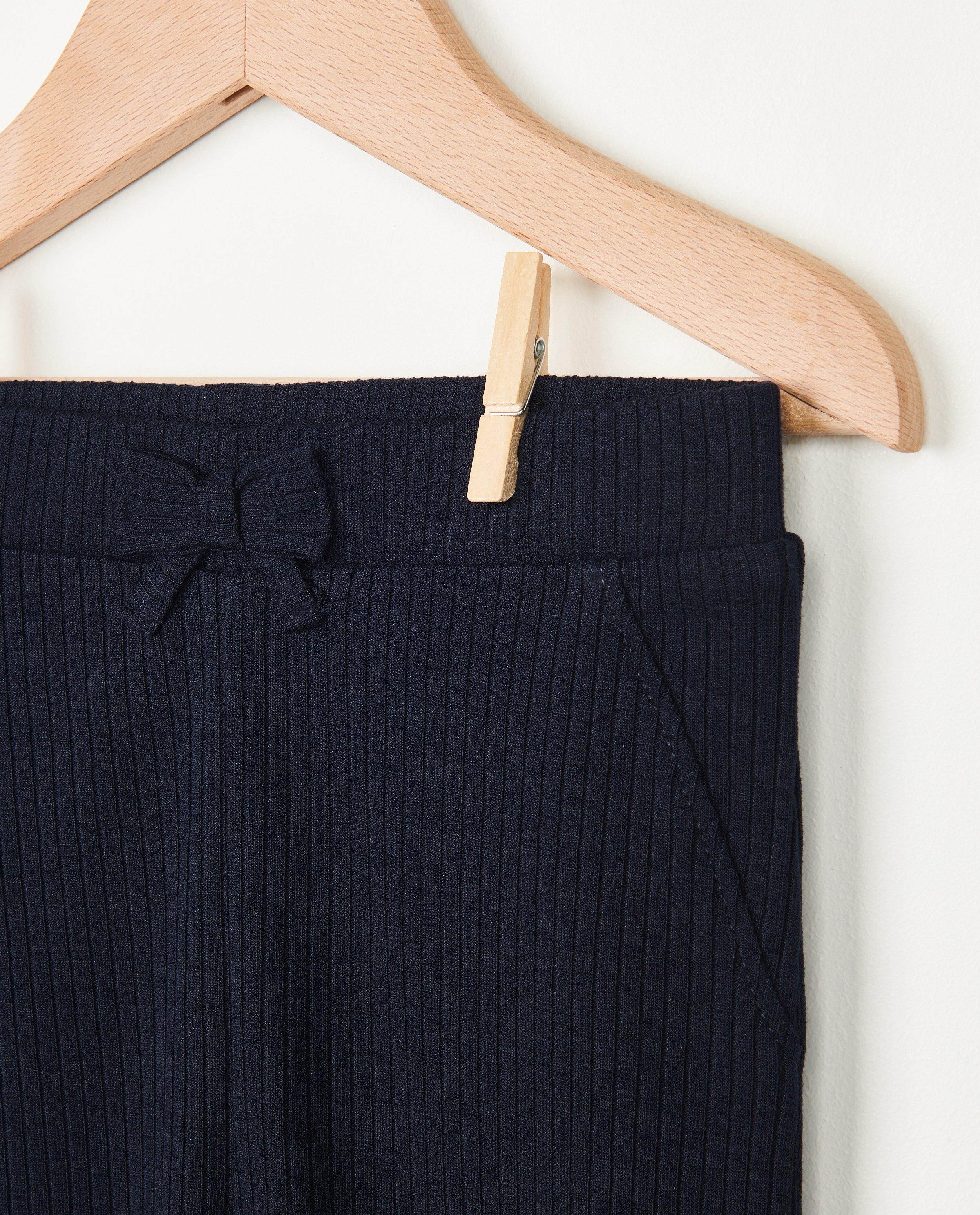 Leggings - Blauwe legging met rib