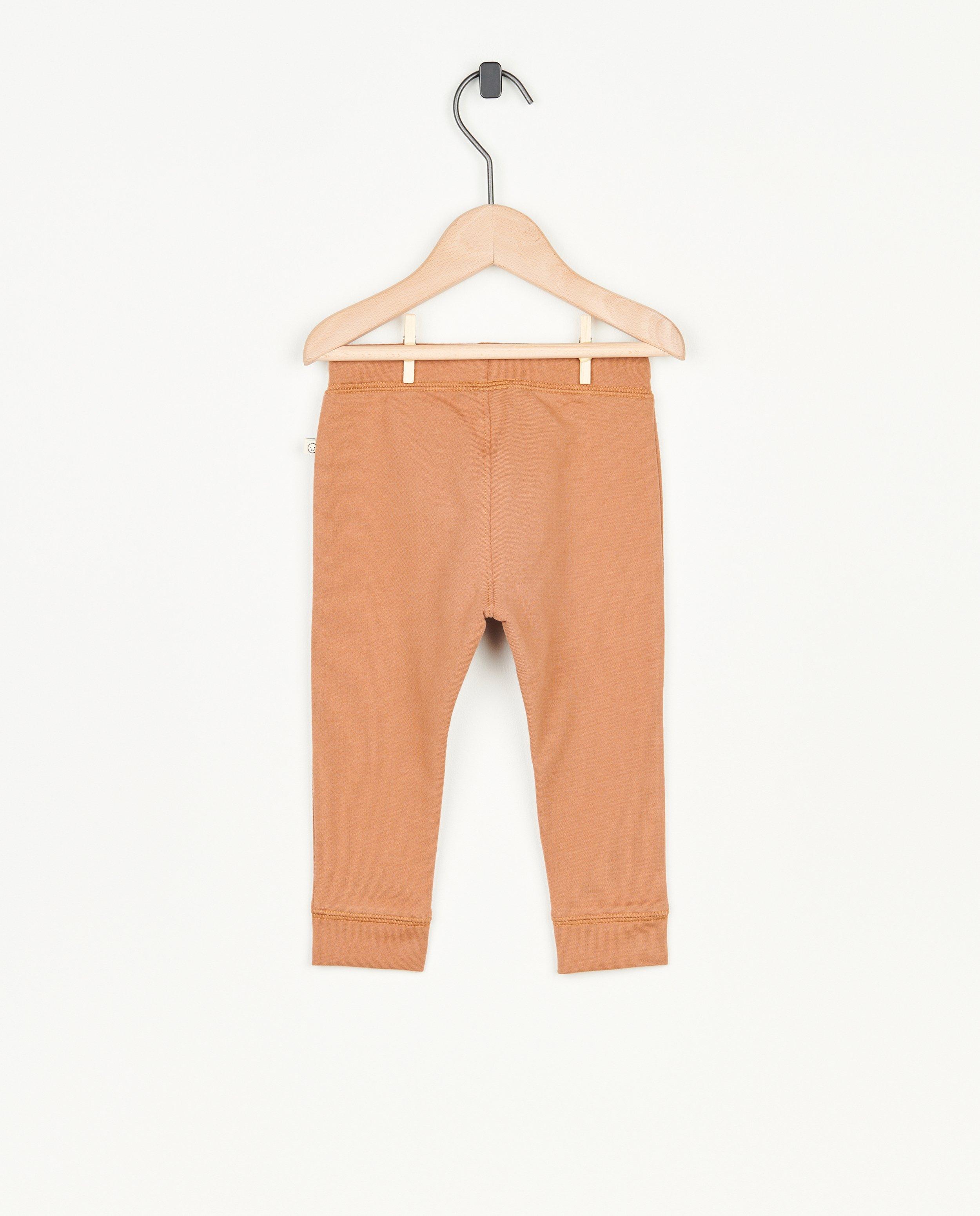 Pantalons - Jogger brun en coton bio