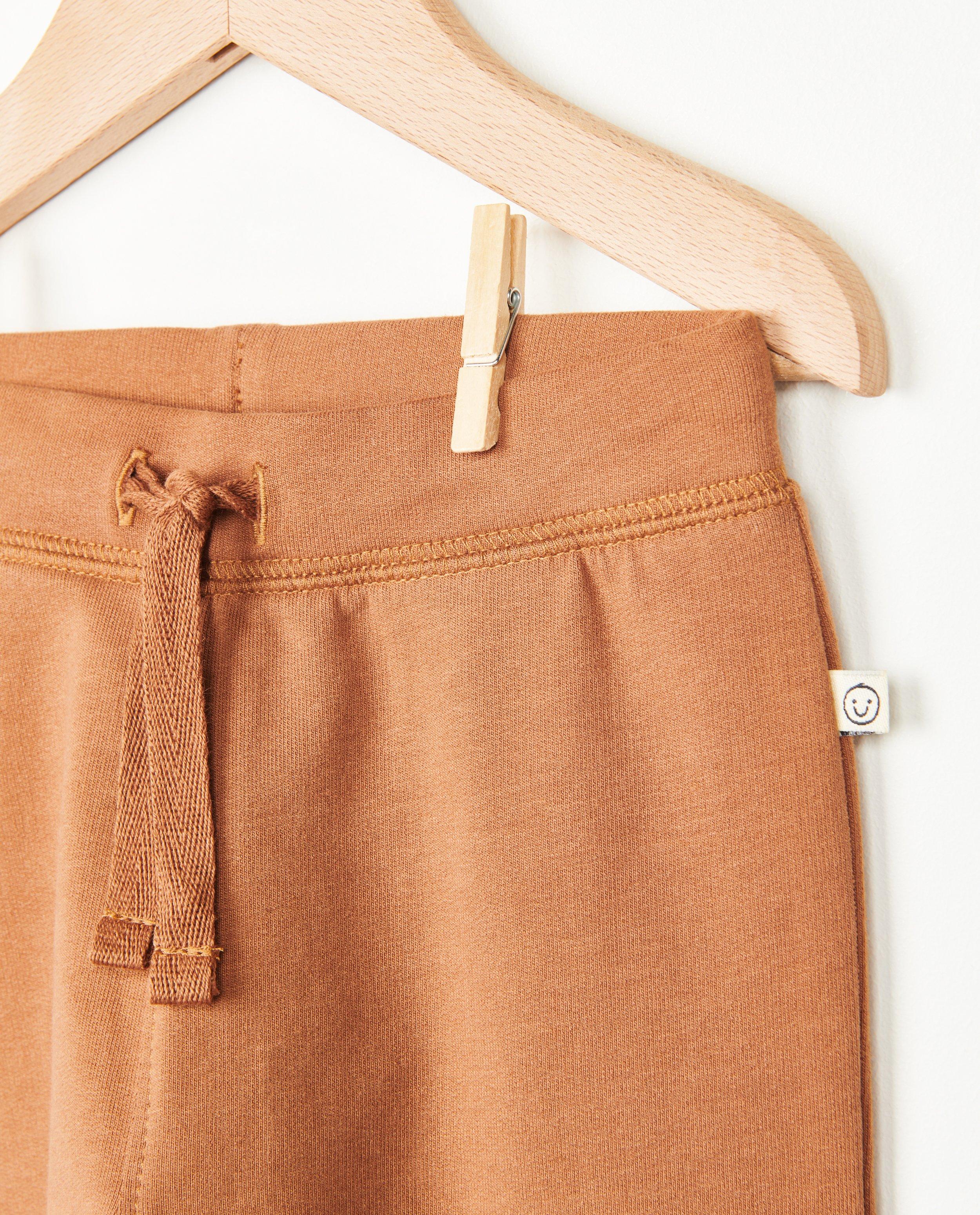 Pantalons - Jogger brun en coton bio