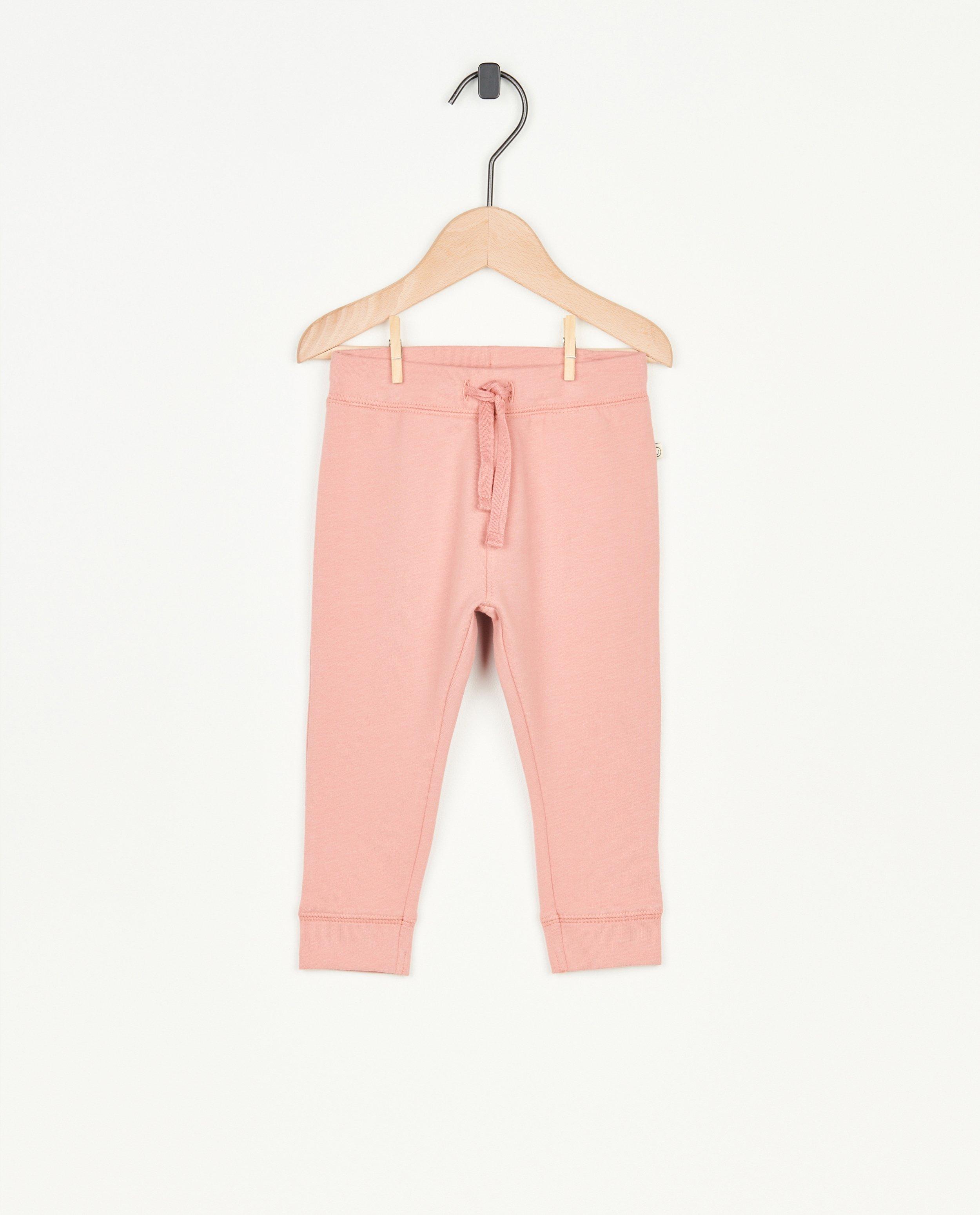 Jogger rose en coton bio - null - Cuddles and Smiles