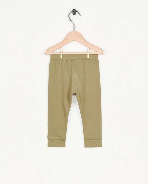 Pantalons - Jogger vert en coton bio