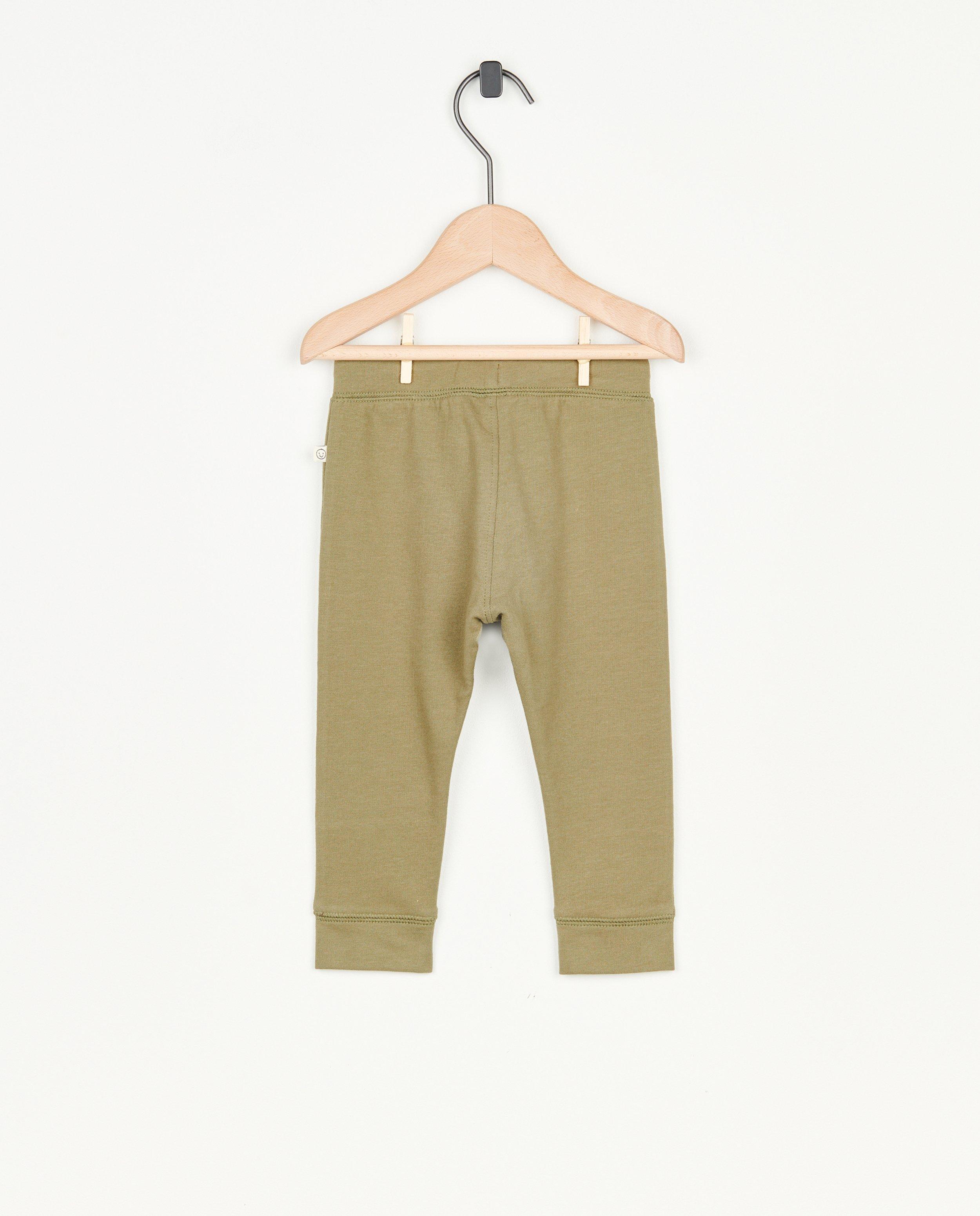 Pantalons - Jogger vert en coton bio