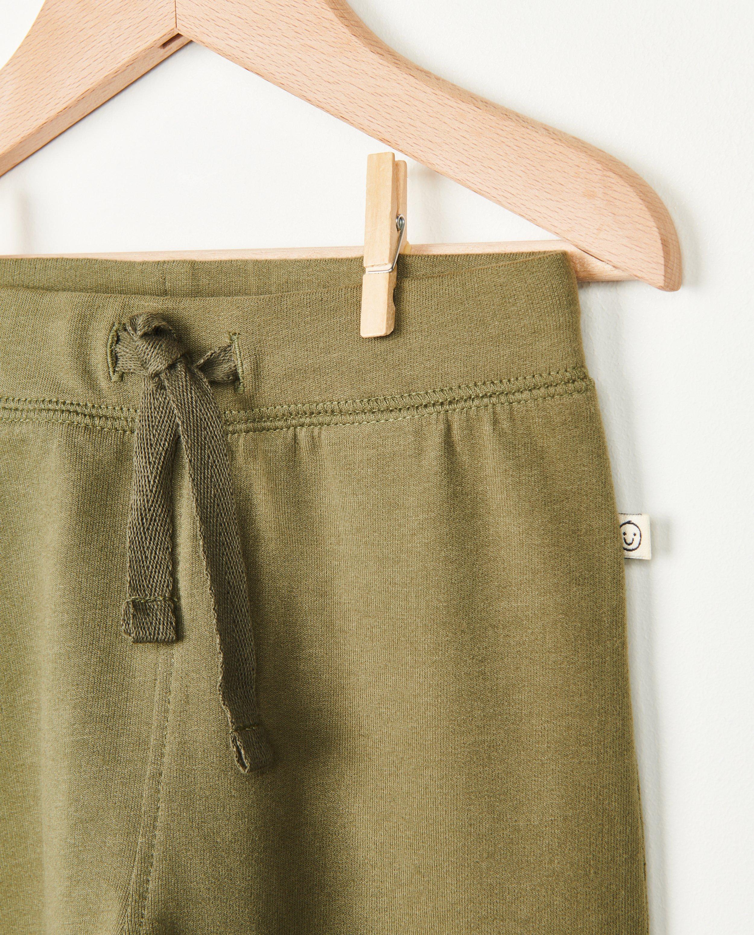 Pantalons - Jogger vert en coton bio