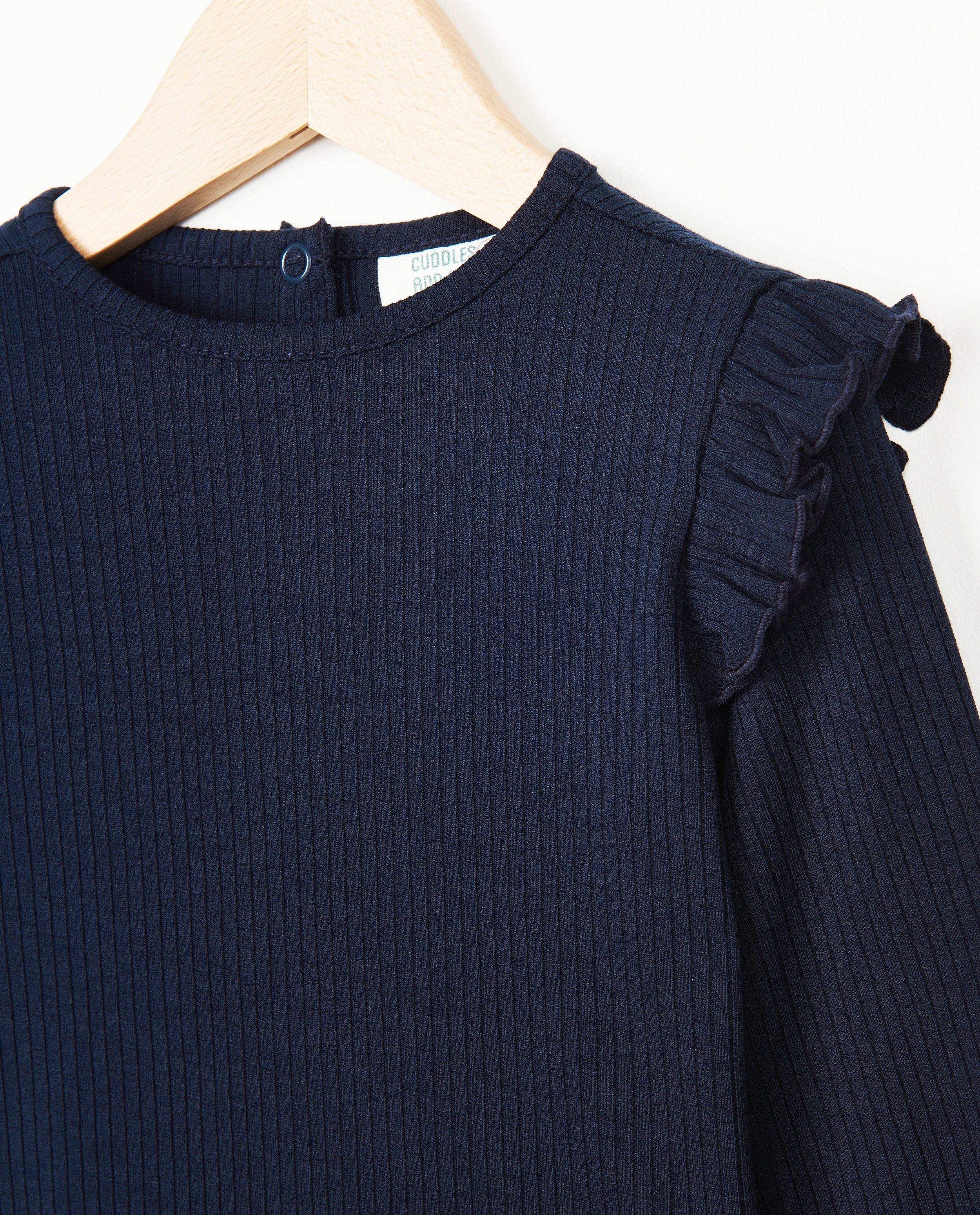 T-shirts - Longsleeve met ruches en rib
