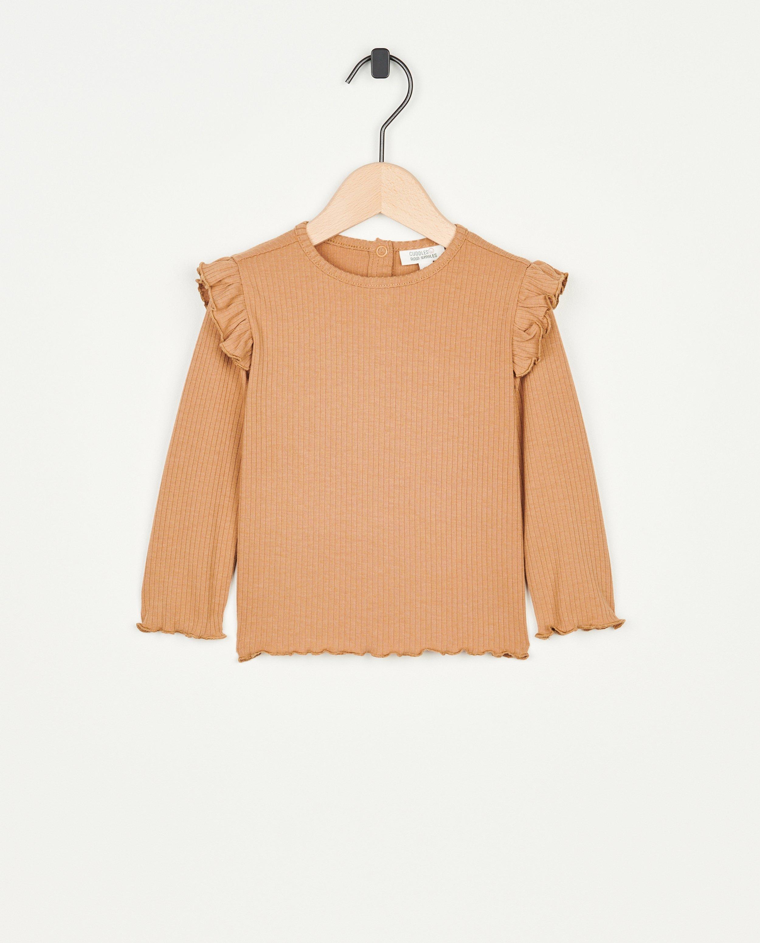 Longsleeve met ruches en rib - null - Cuddles and Smiles