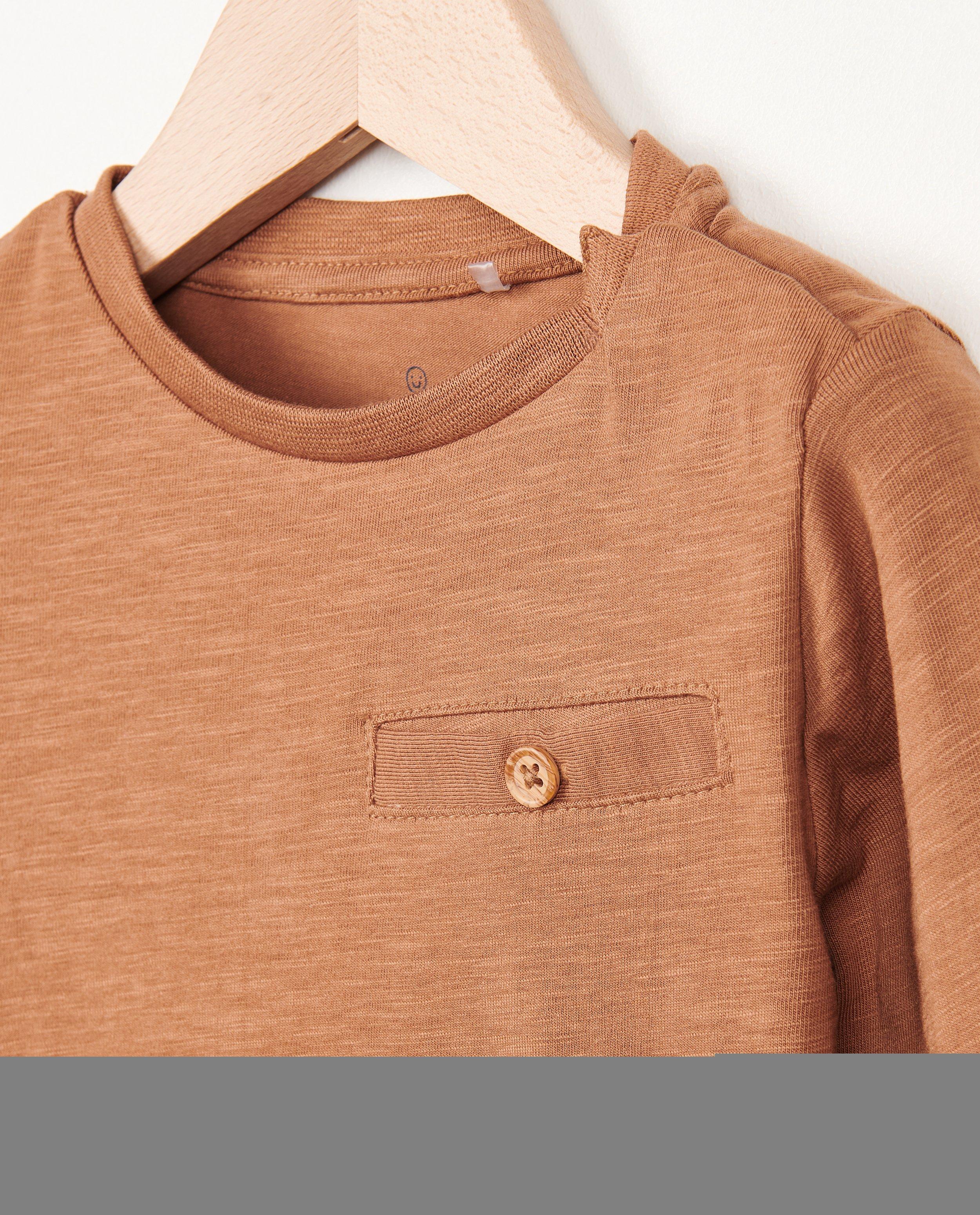 T-shirts - T-shirt brun à manches longues