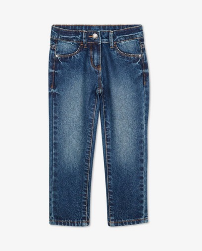 Blauwe straight fit jeans Lene