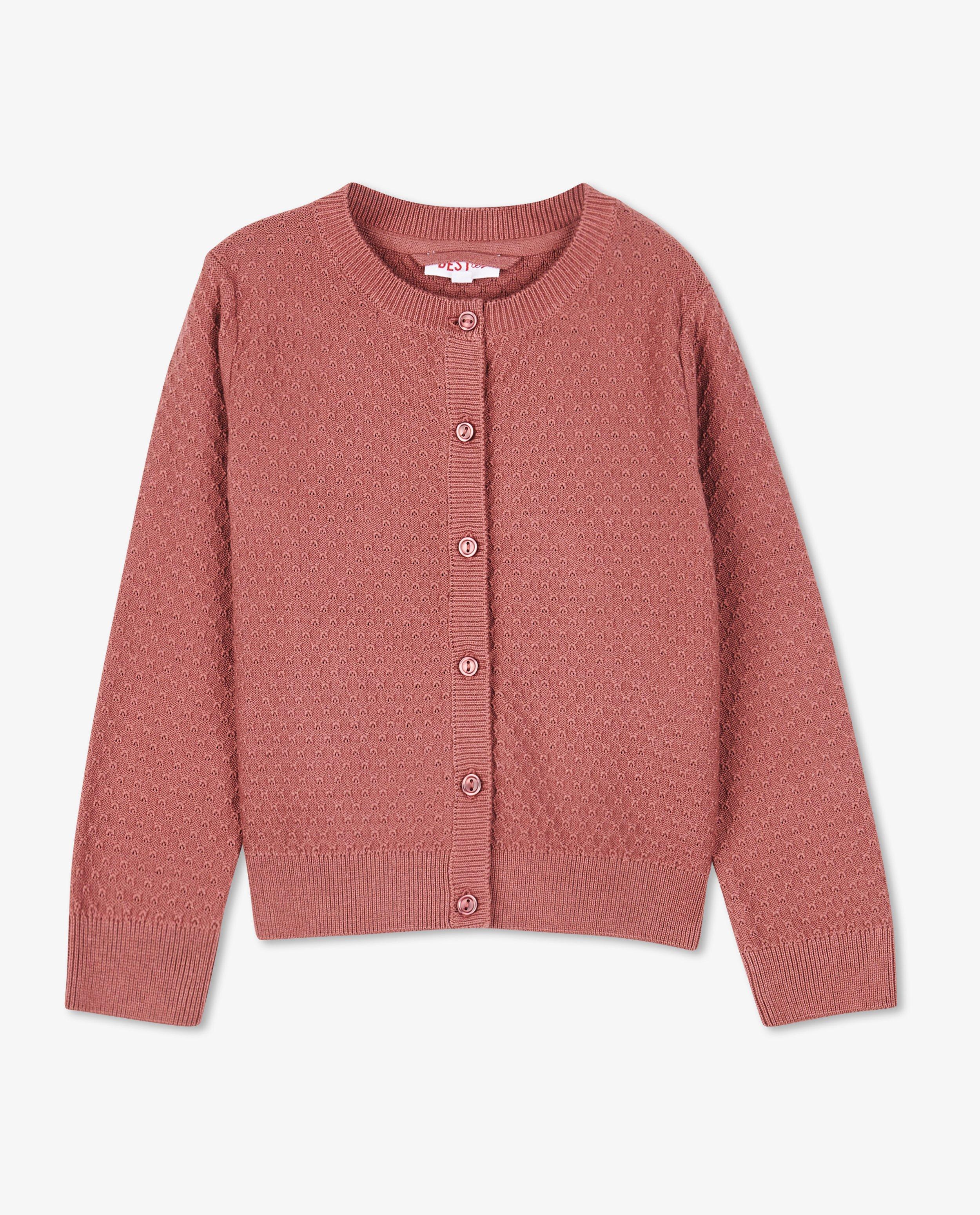 Cardigan - Bruine cardigan met patroon